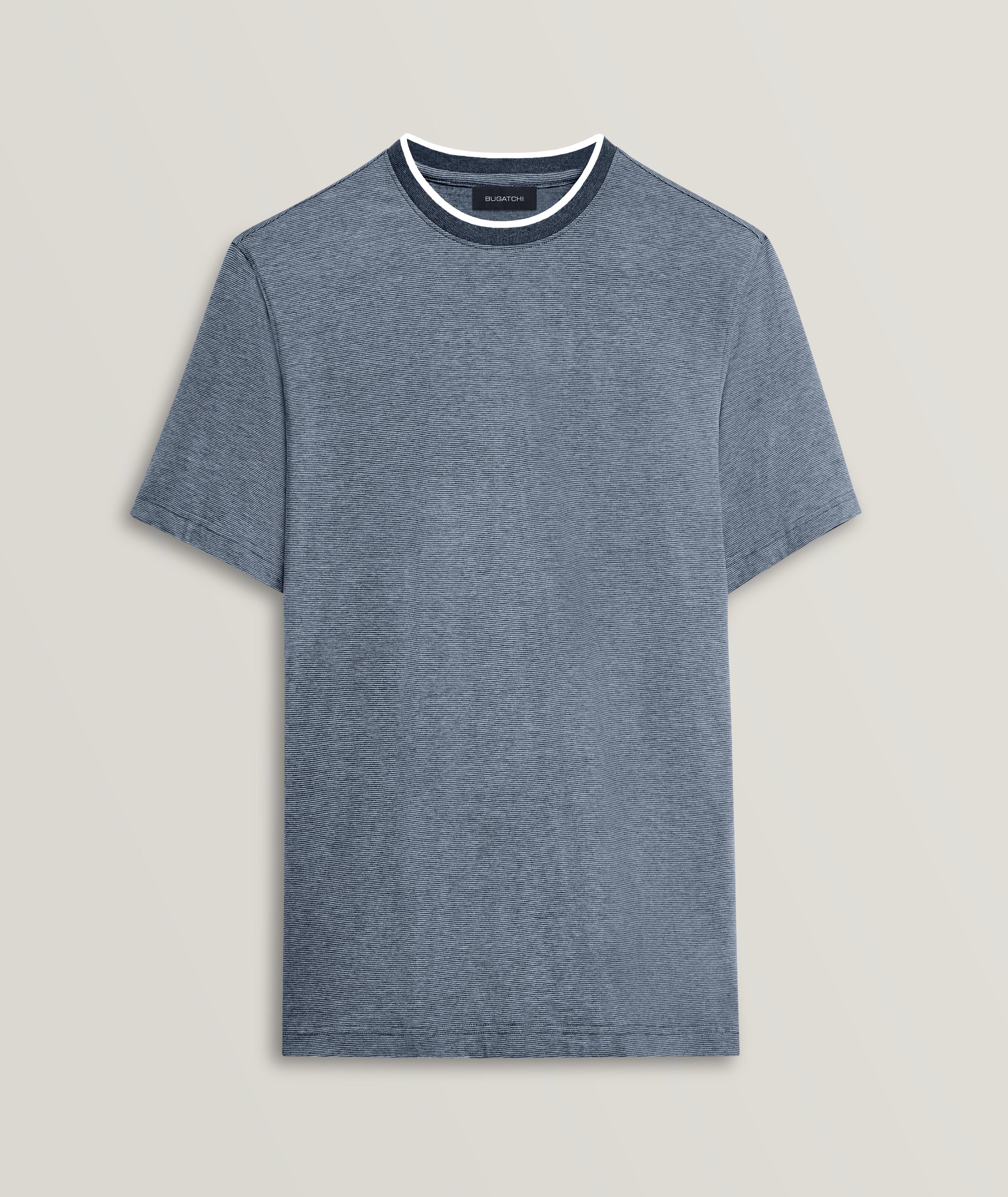 T-shirt en coton à fines rayures image 0