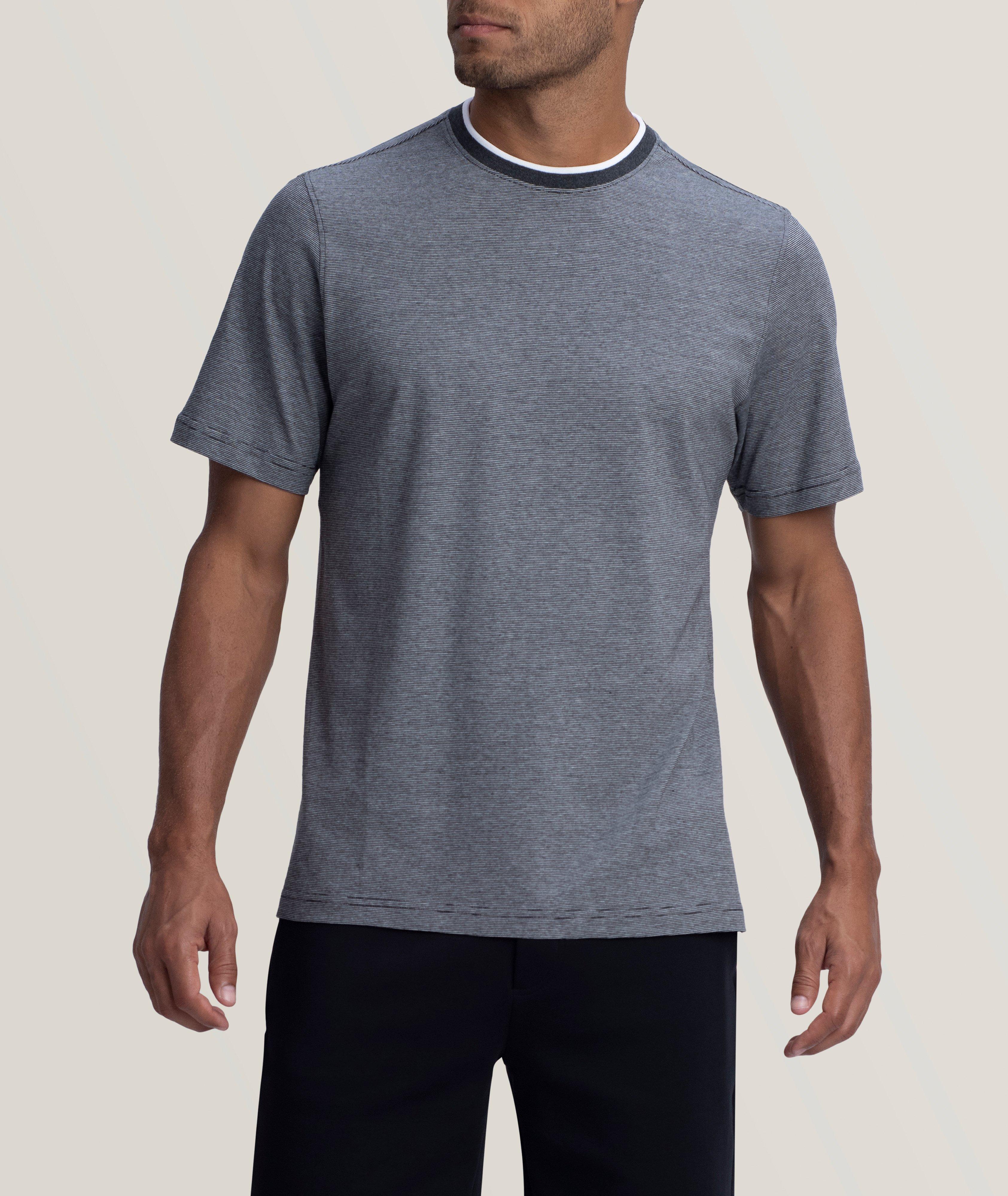 T-shirt en coton à fines rayures image 2