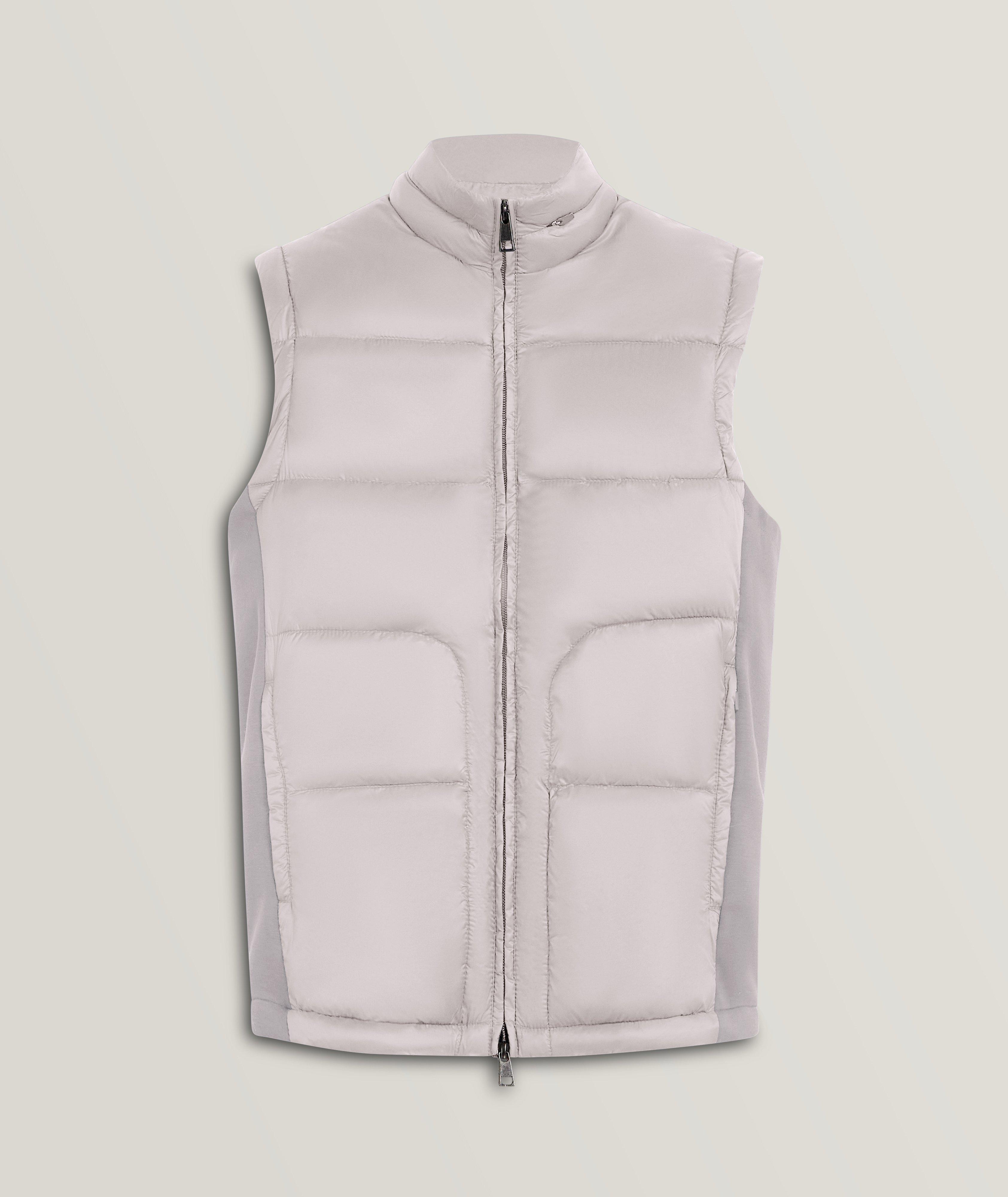 Quilted Mixed Material Nylon Vest image 0