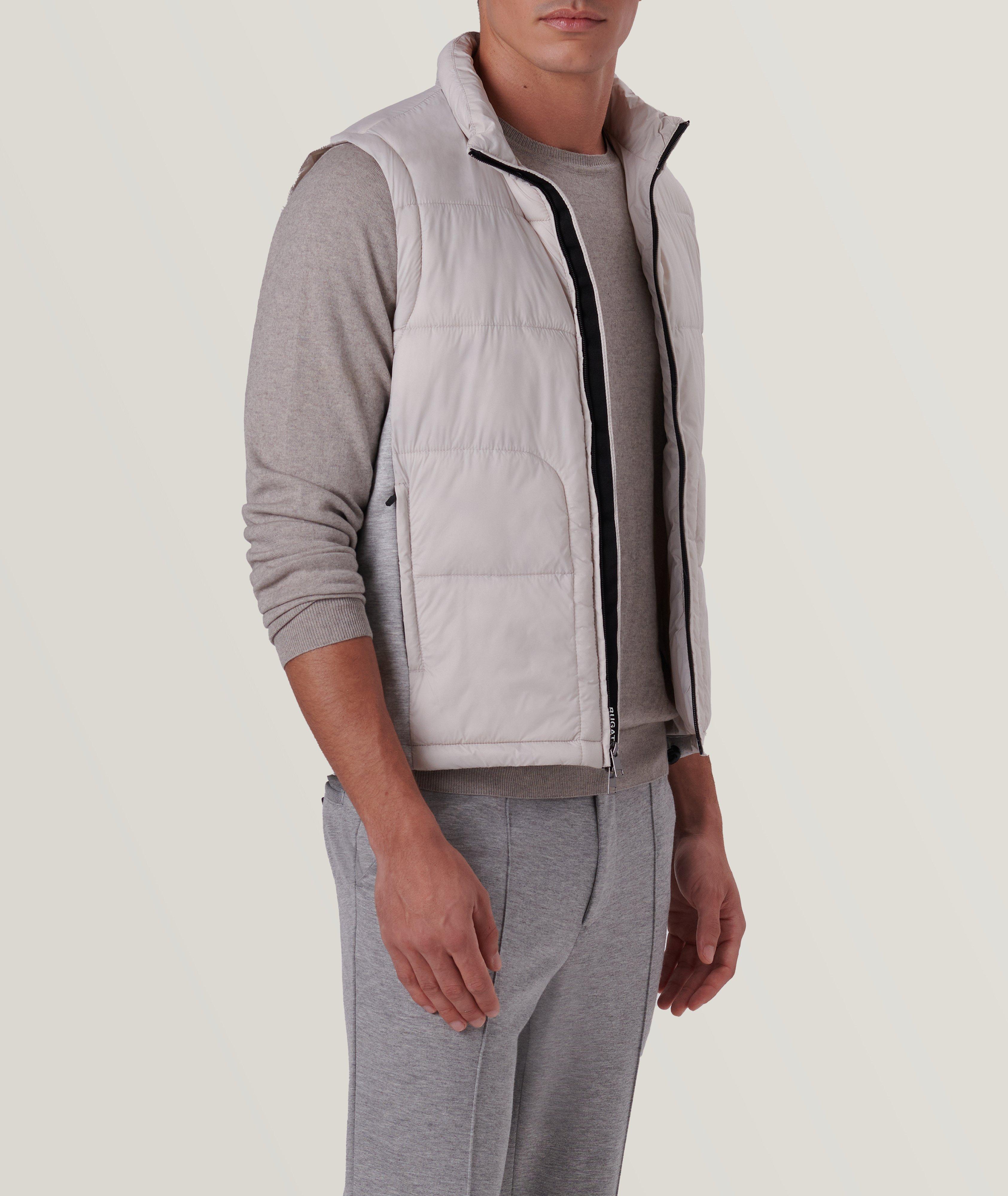 Quilted Mixed Material Nylon Vest image 3