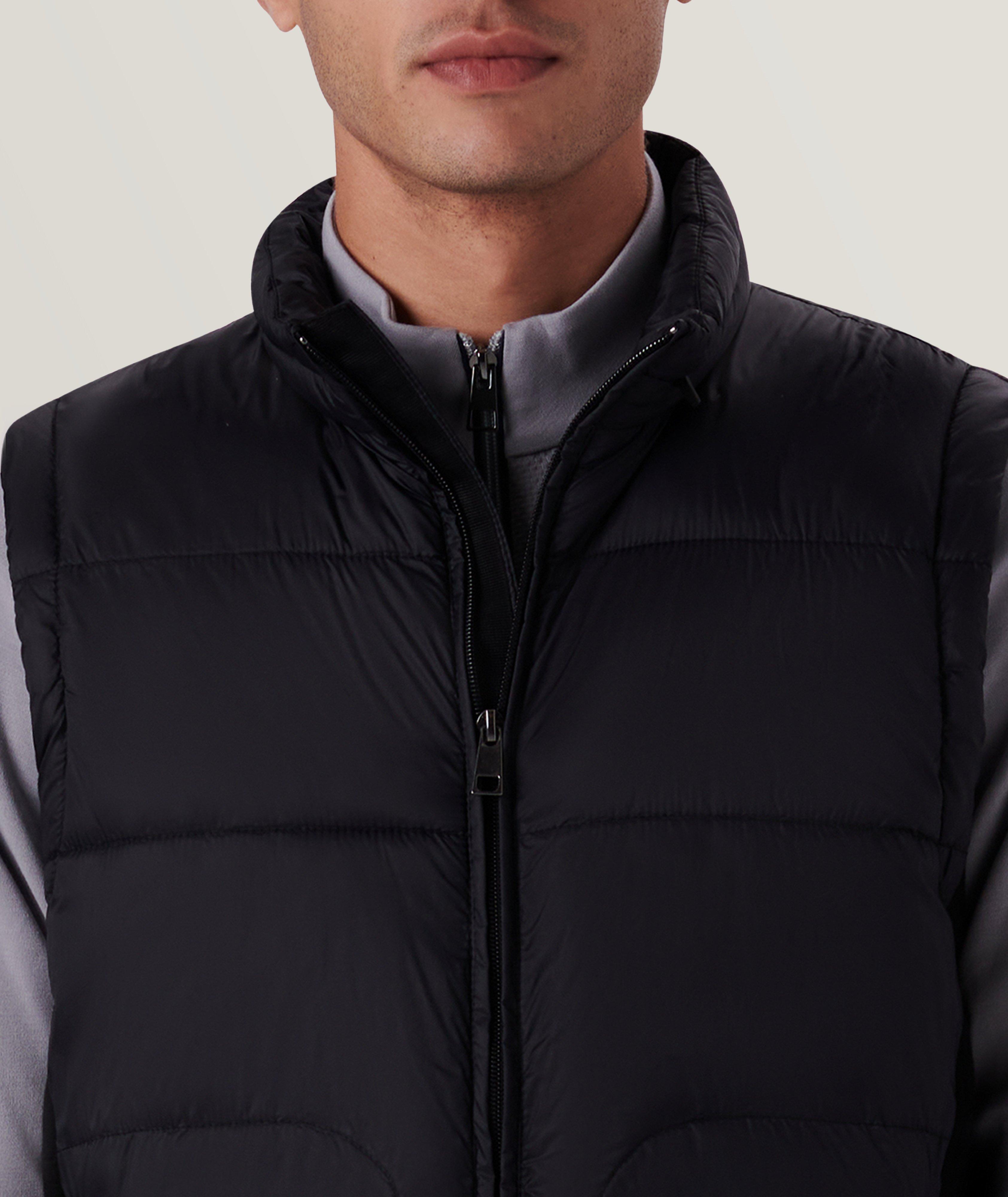 Quilted Mixed Material Nylon Vest image 1