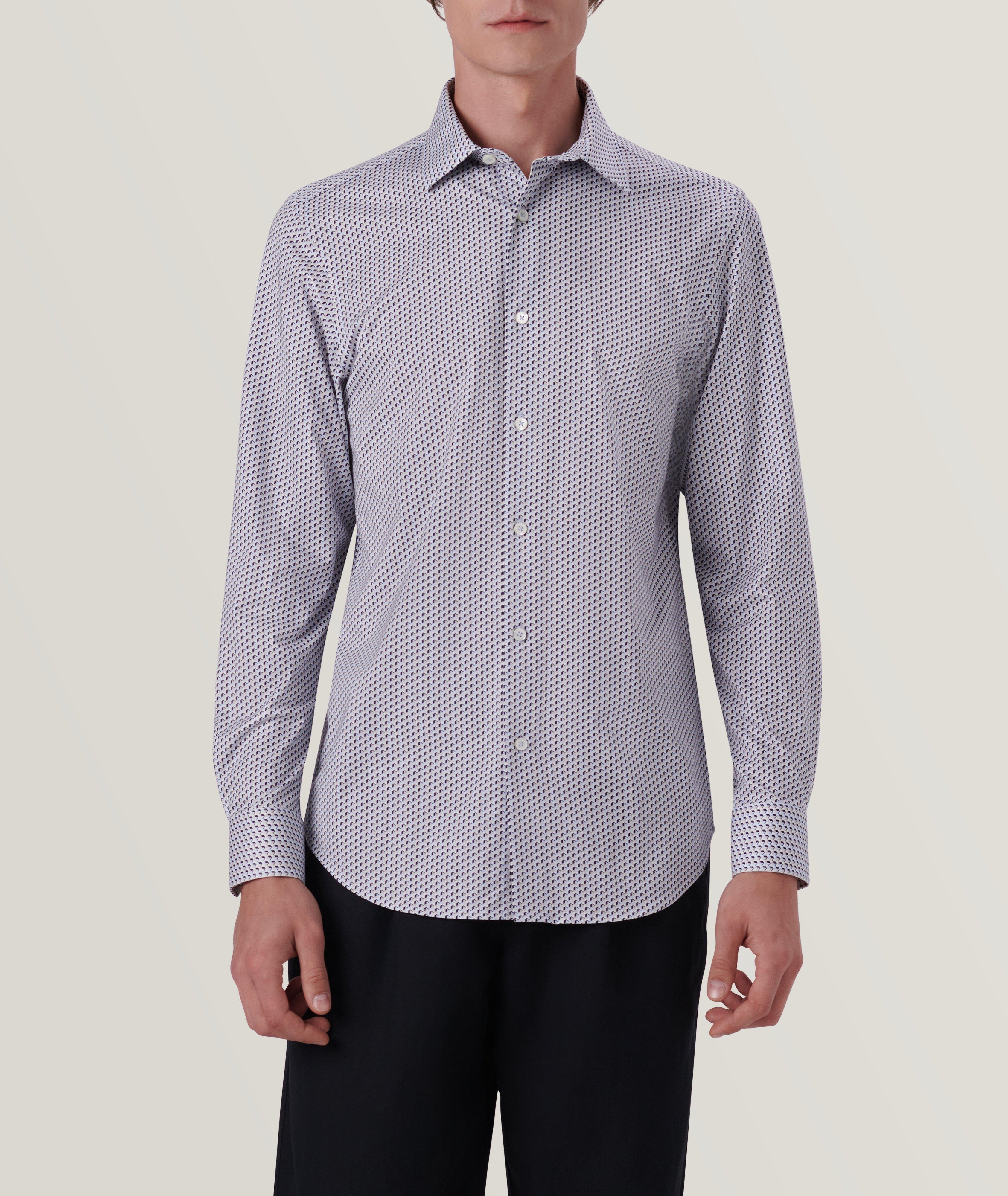 James Geometric Pattern Stretch-OoohCotton Sport Shirt image 2