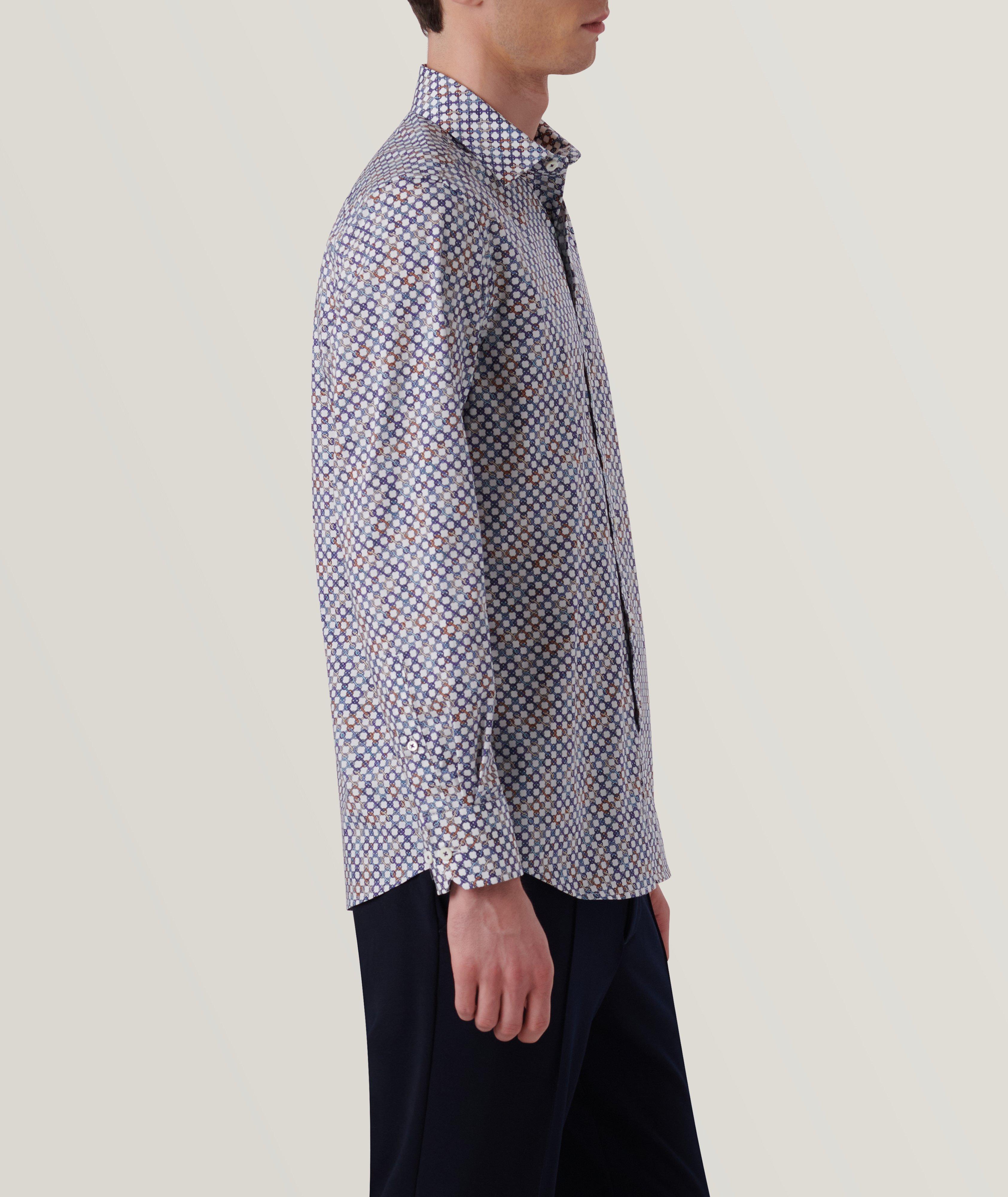Julian Geometric Stretch-Cotton Sport Shirt image 3