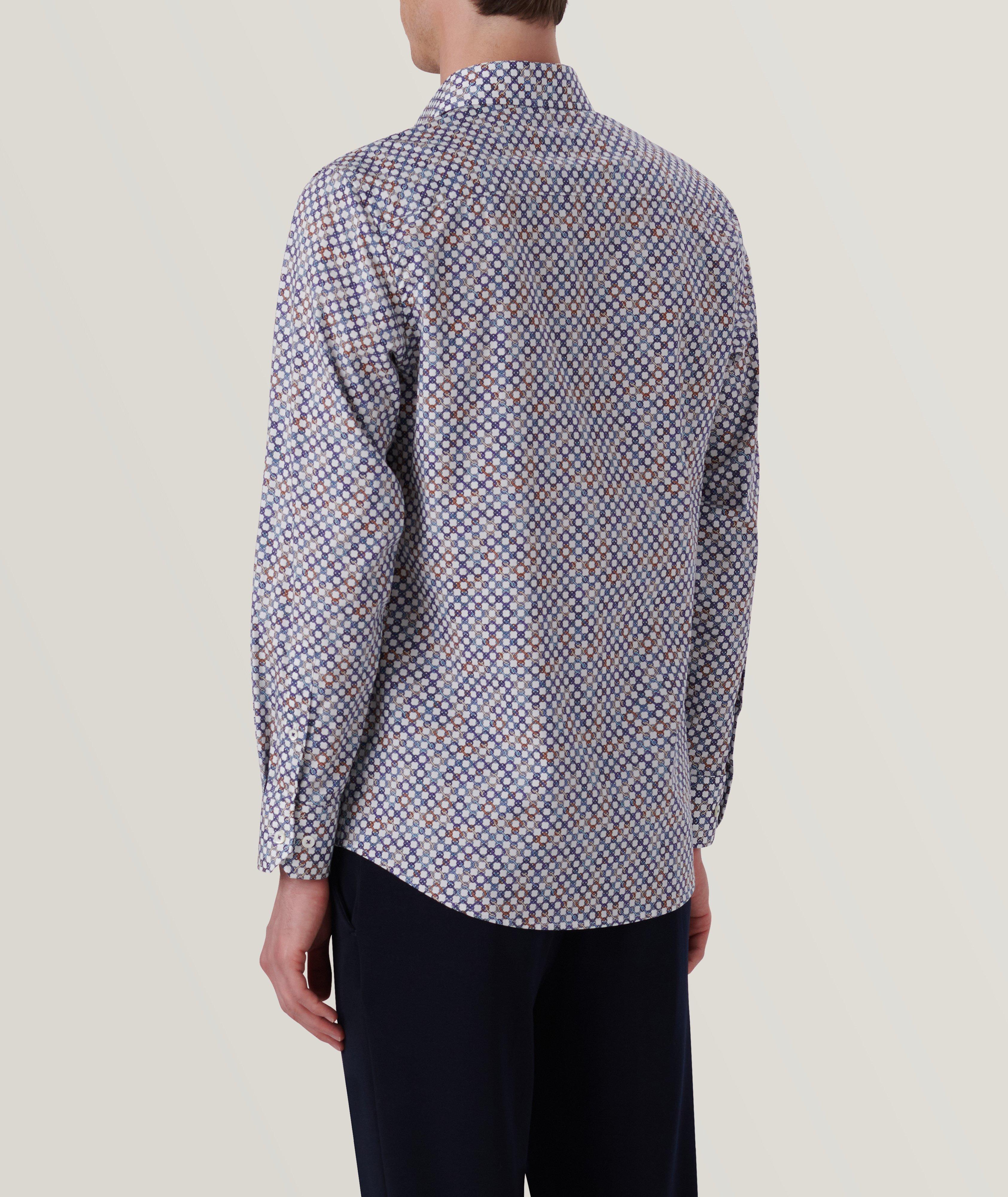 Julian Geometric Stretch-Cotton Sport Shirt image 4