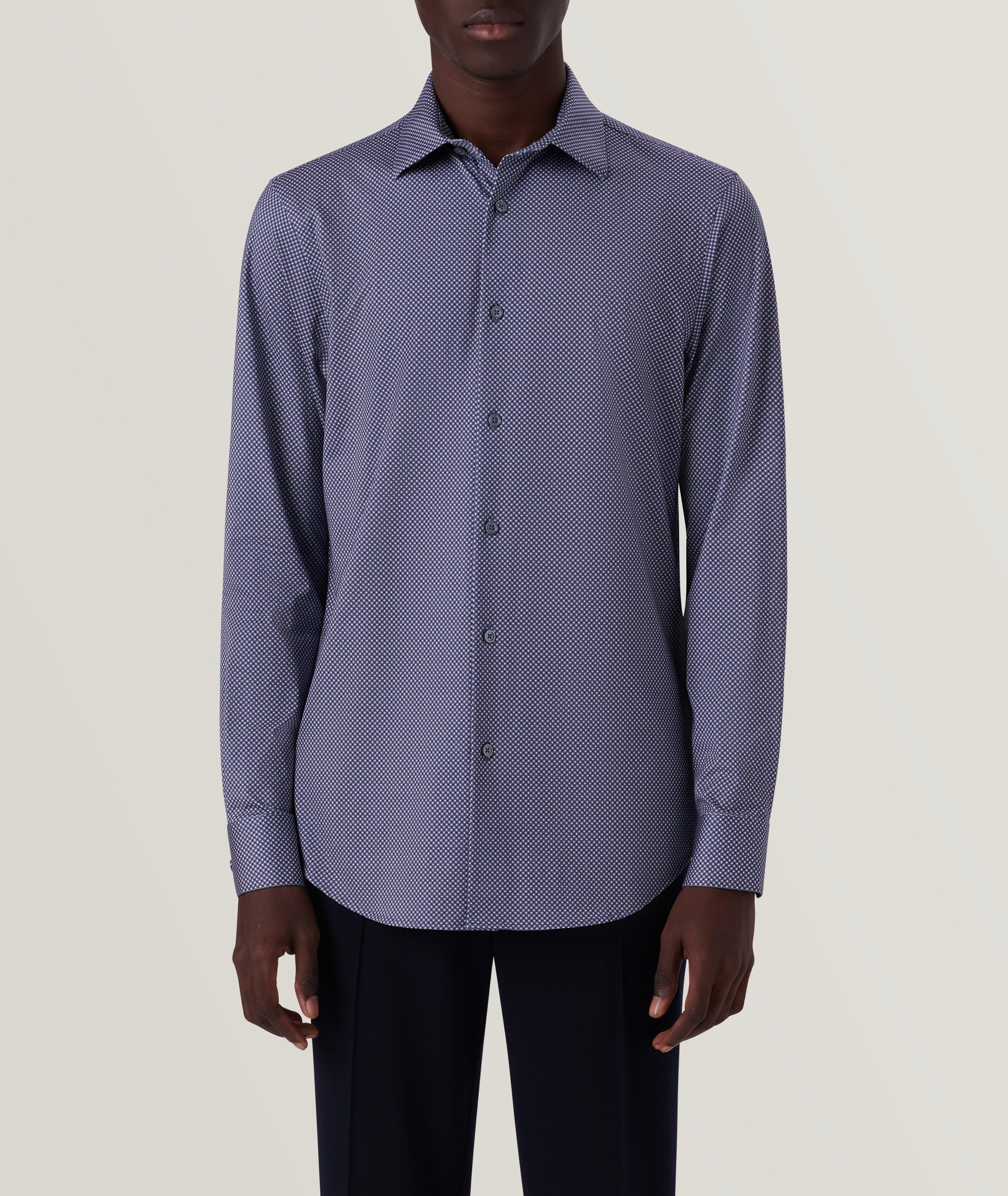 James Pin Diamond Check Stretch-OoohCotton Sport Shirt image 2