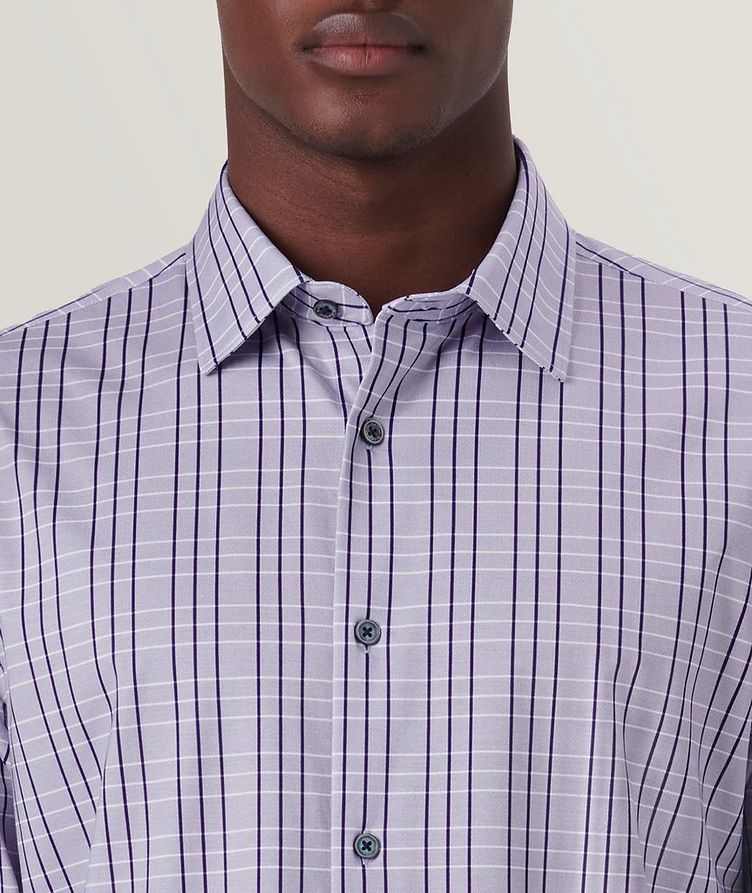 James Checked Stretch-OoohCotton Sport Shirt image 1