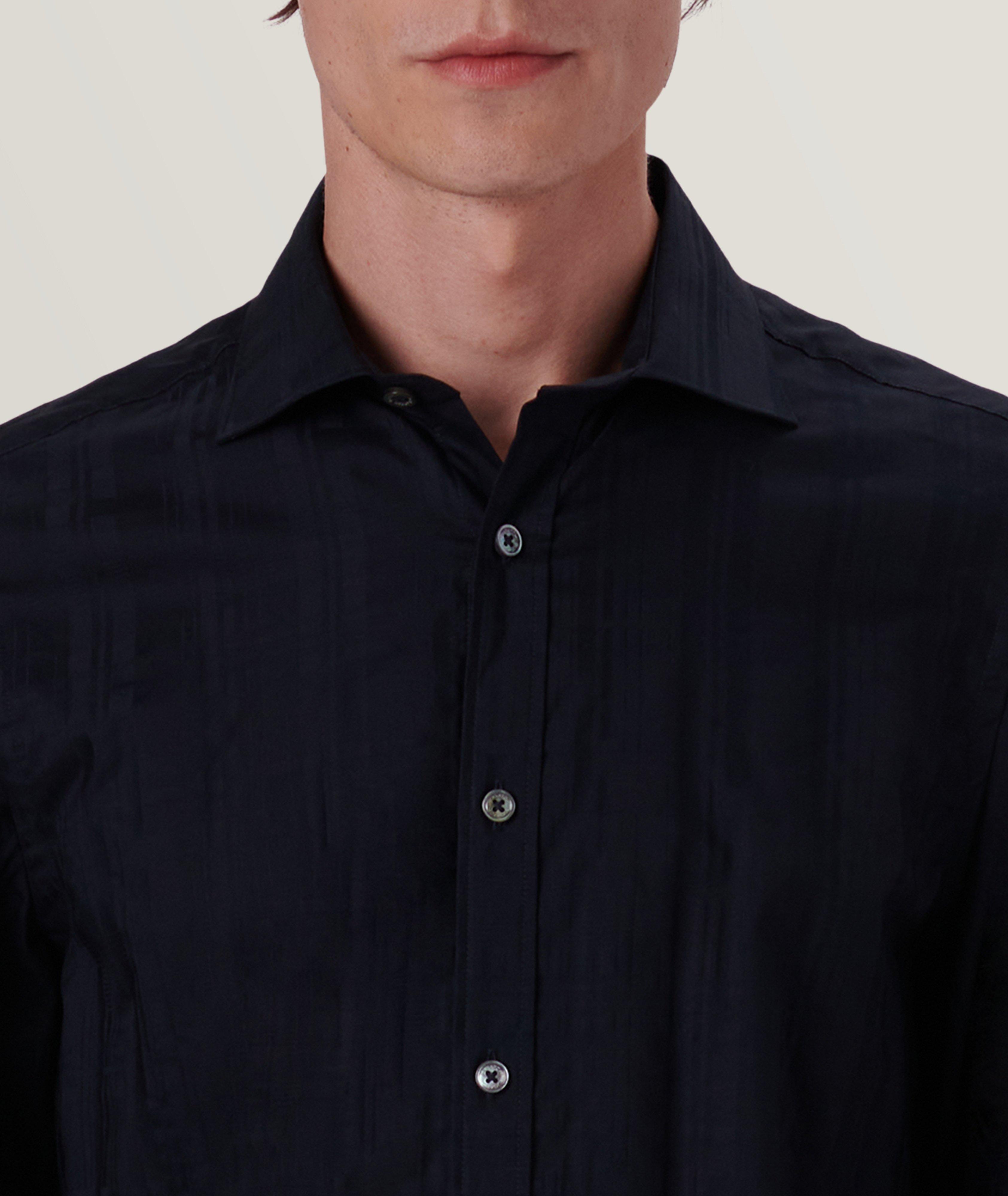 Axel Tonal Plaid Jacquard Cotton Sport Shirt image 1