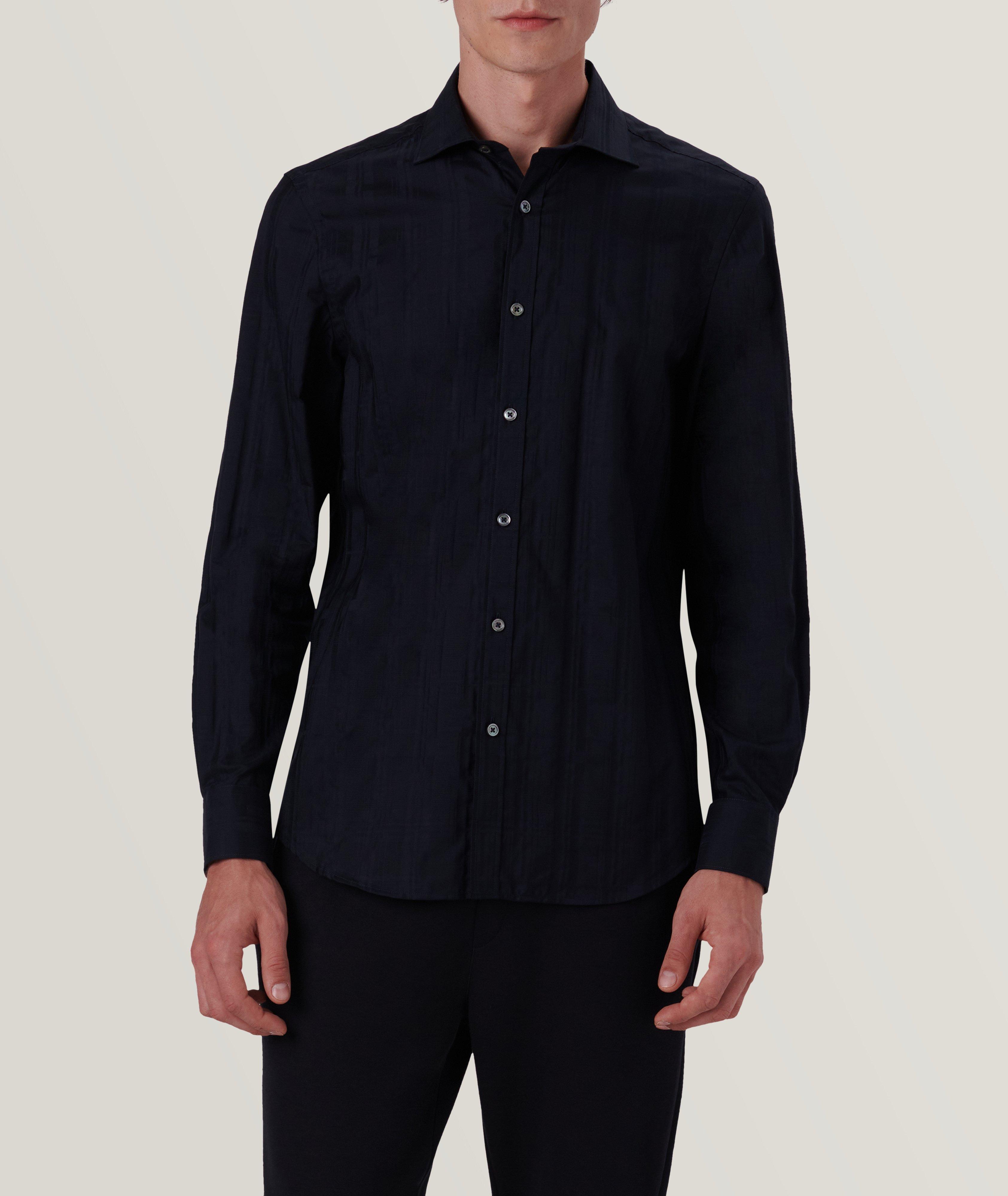 Axel Tonal Plaid Jacquard Cotton Sport Shirt image 2