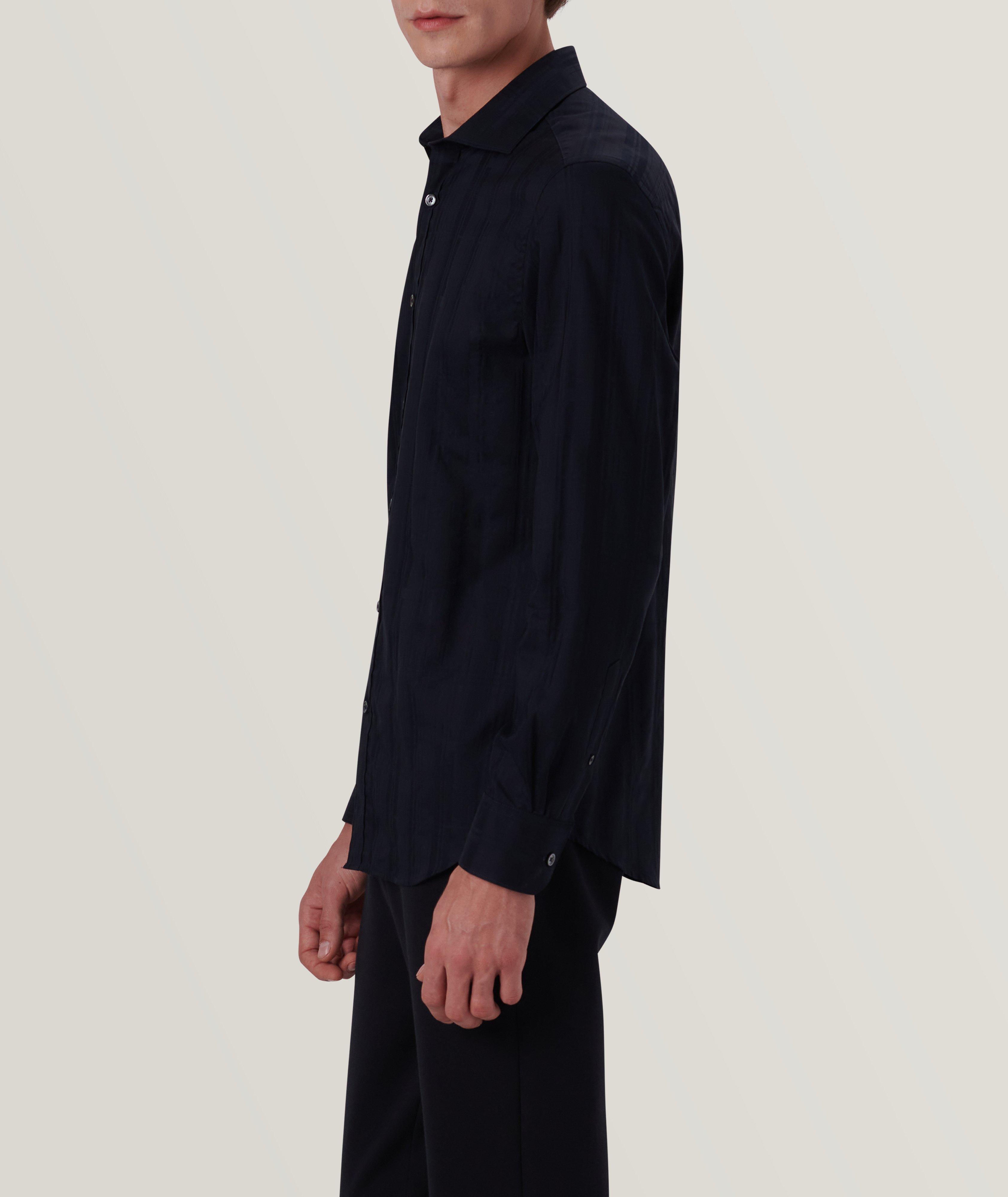 Axel Tonal Plaid Jacquard Cotton Sport Shirt image 3