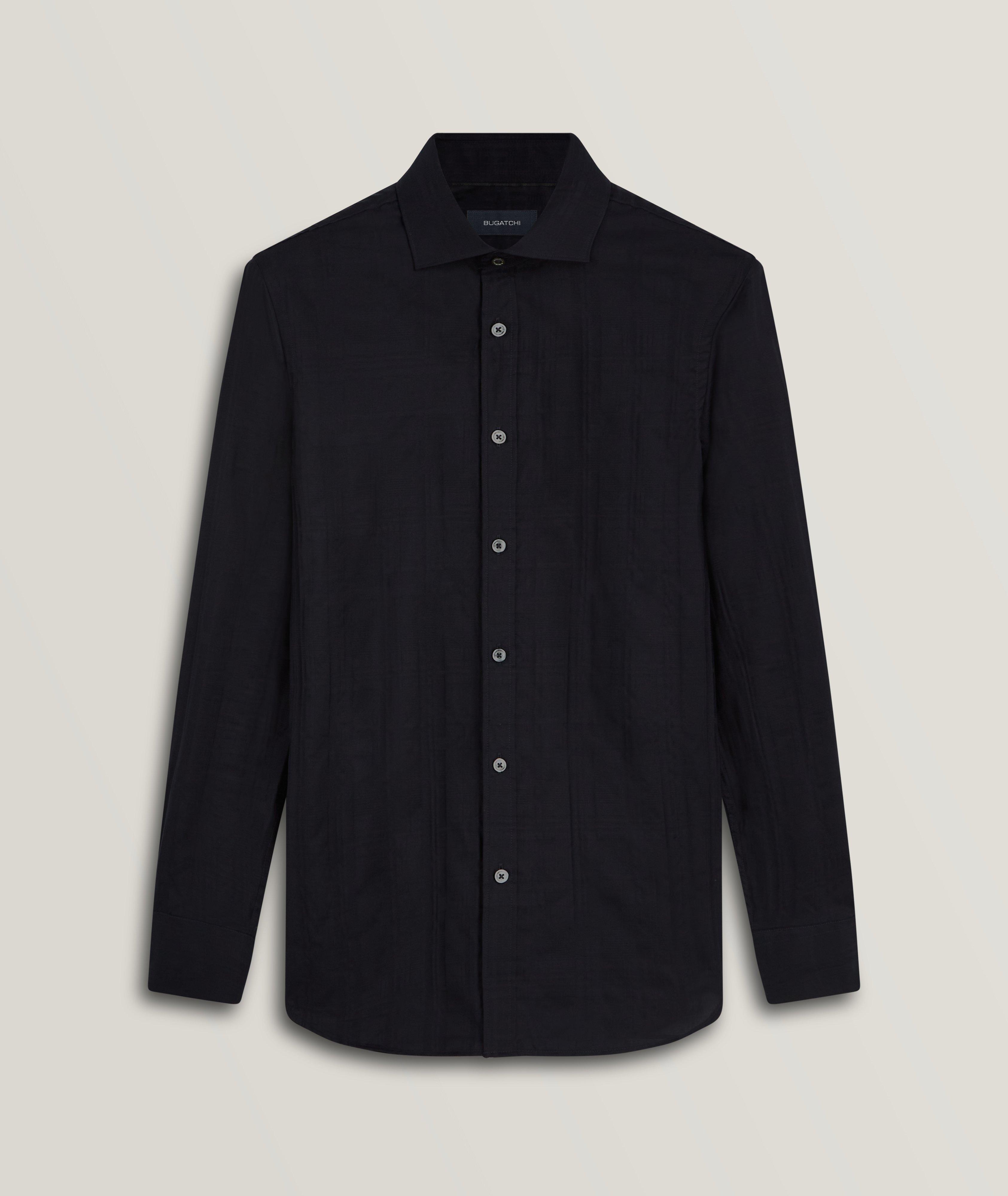 Axel Tonal Plaid Jacquard Cotton Sport Shirt image 0
