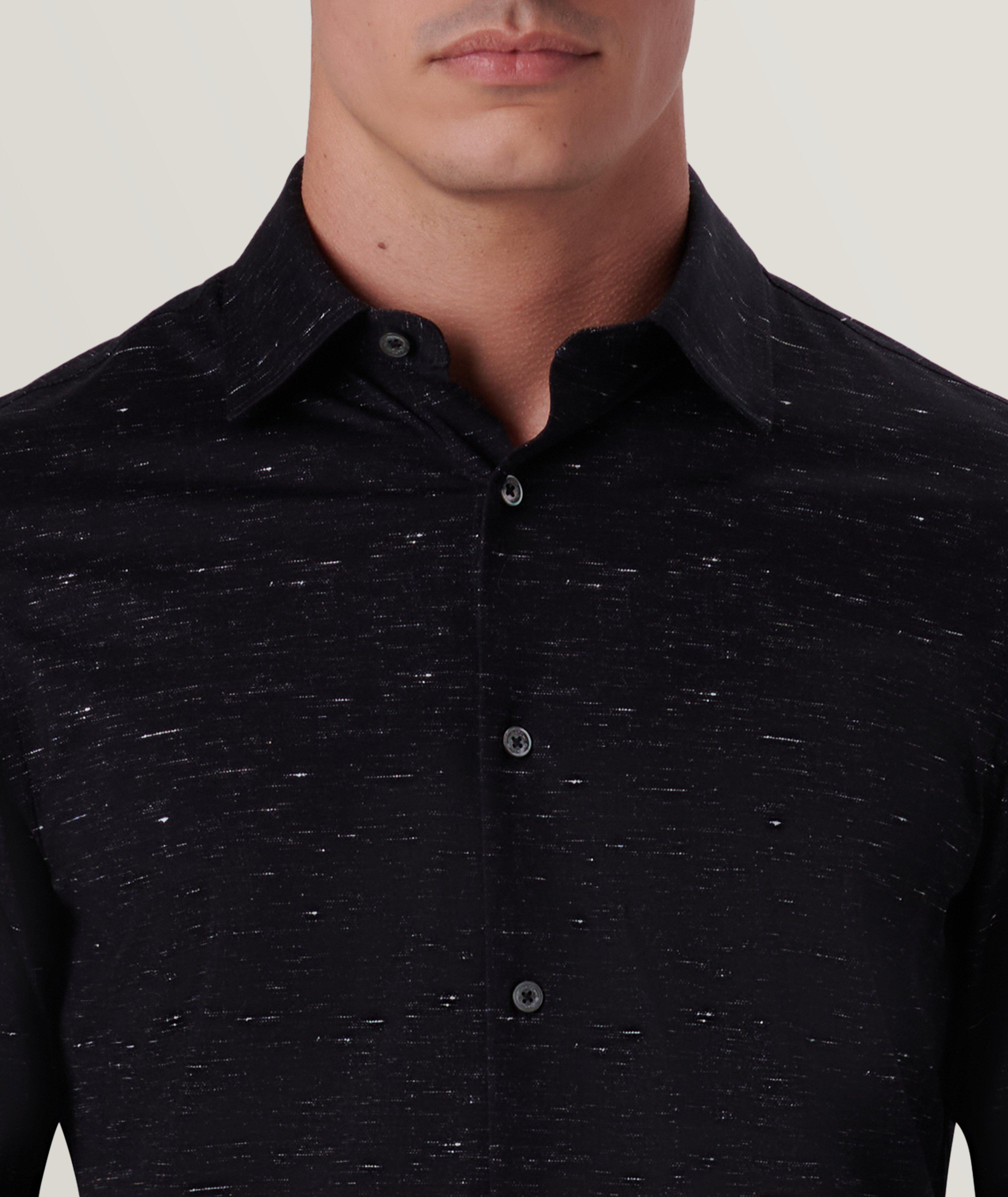 James Mélange Stretch-OoohCotton Sport Shirt image 1