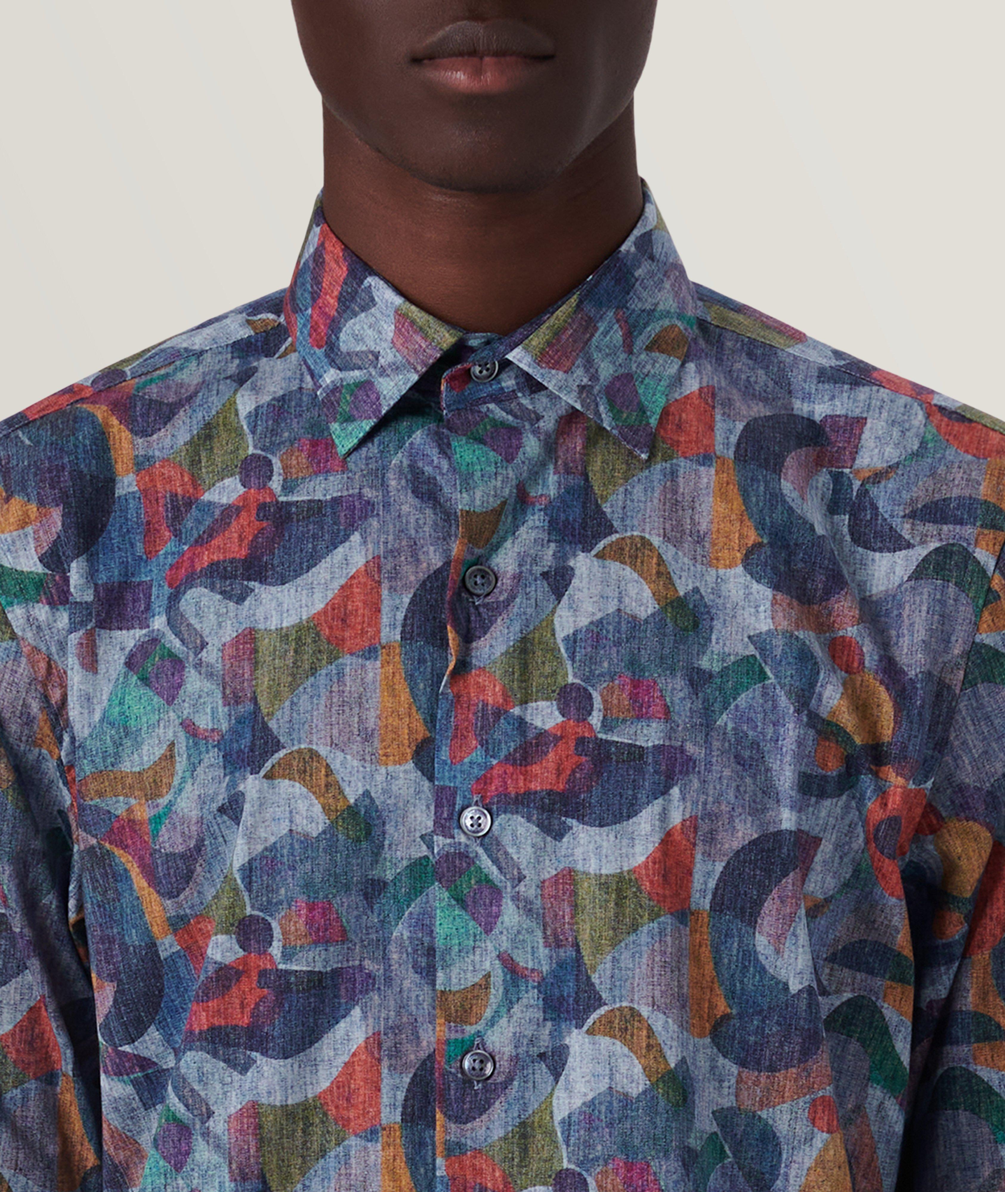 Julian Abstract Stretch-Cotton Sport Shirt image 1