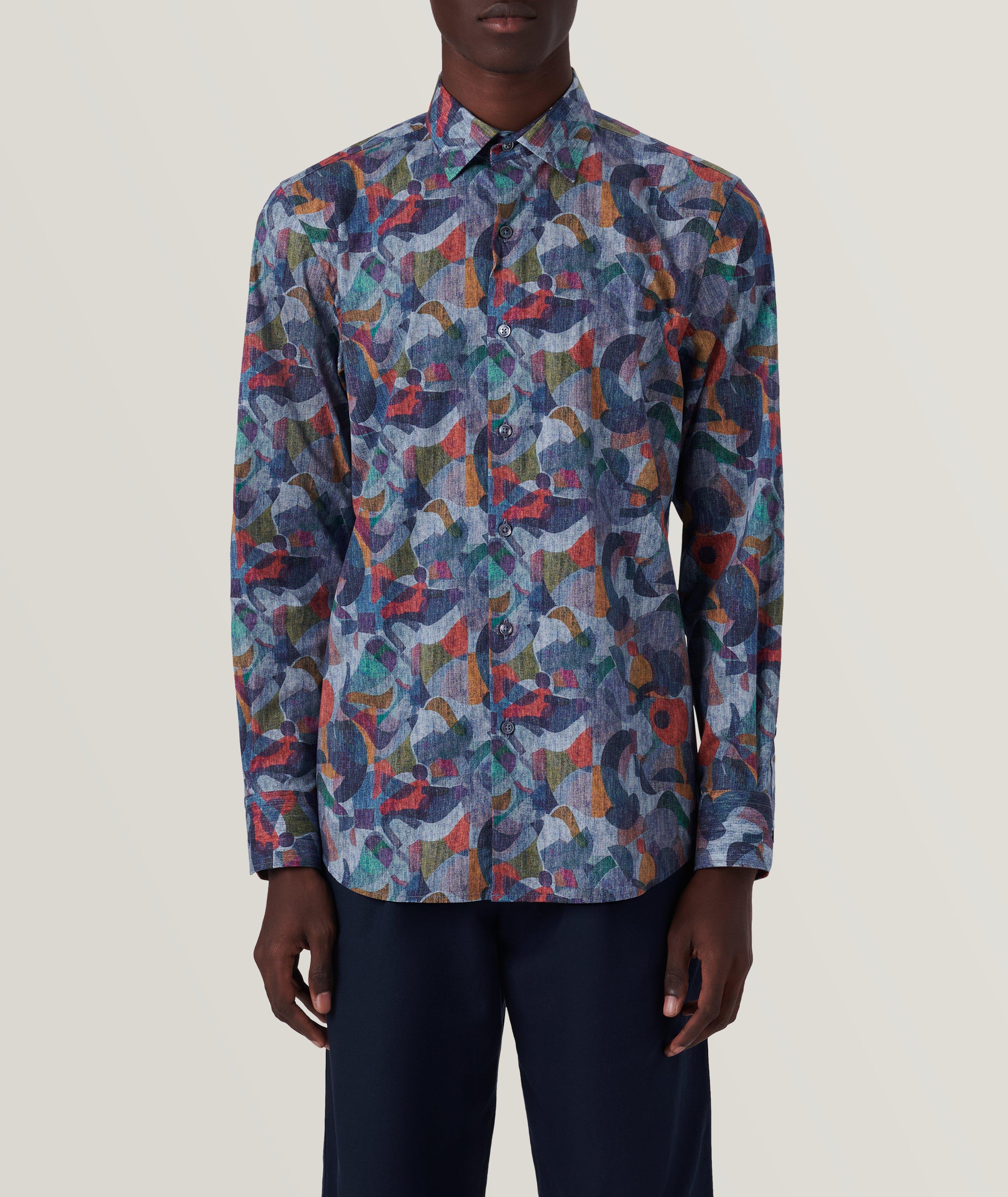 Julian Abstract Stretch-Cotton Sport Shirt image 2