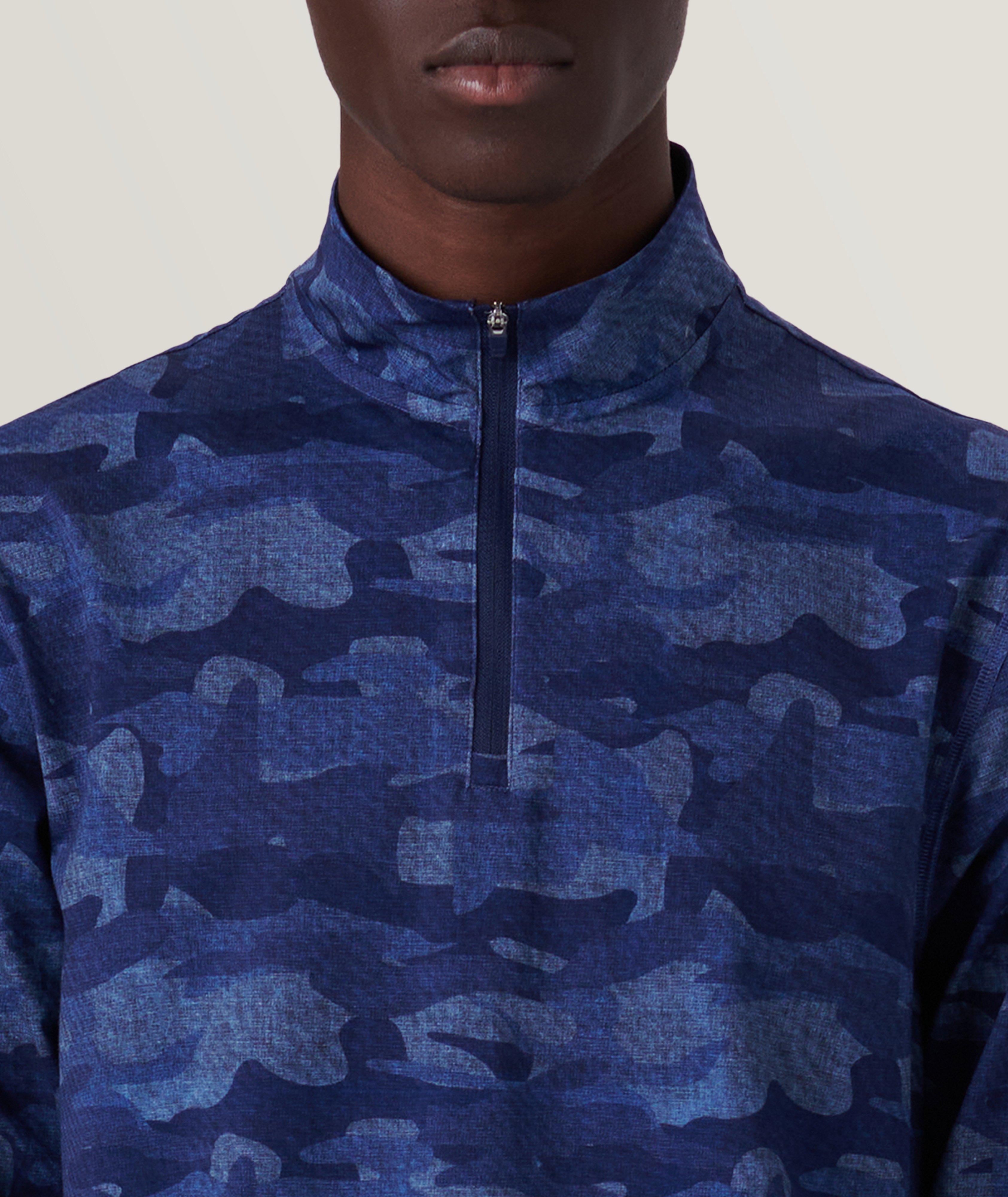 Anthony Camouflage Pattern OoohCotton Quarter Zip Pullover image 1