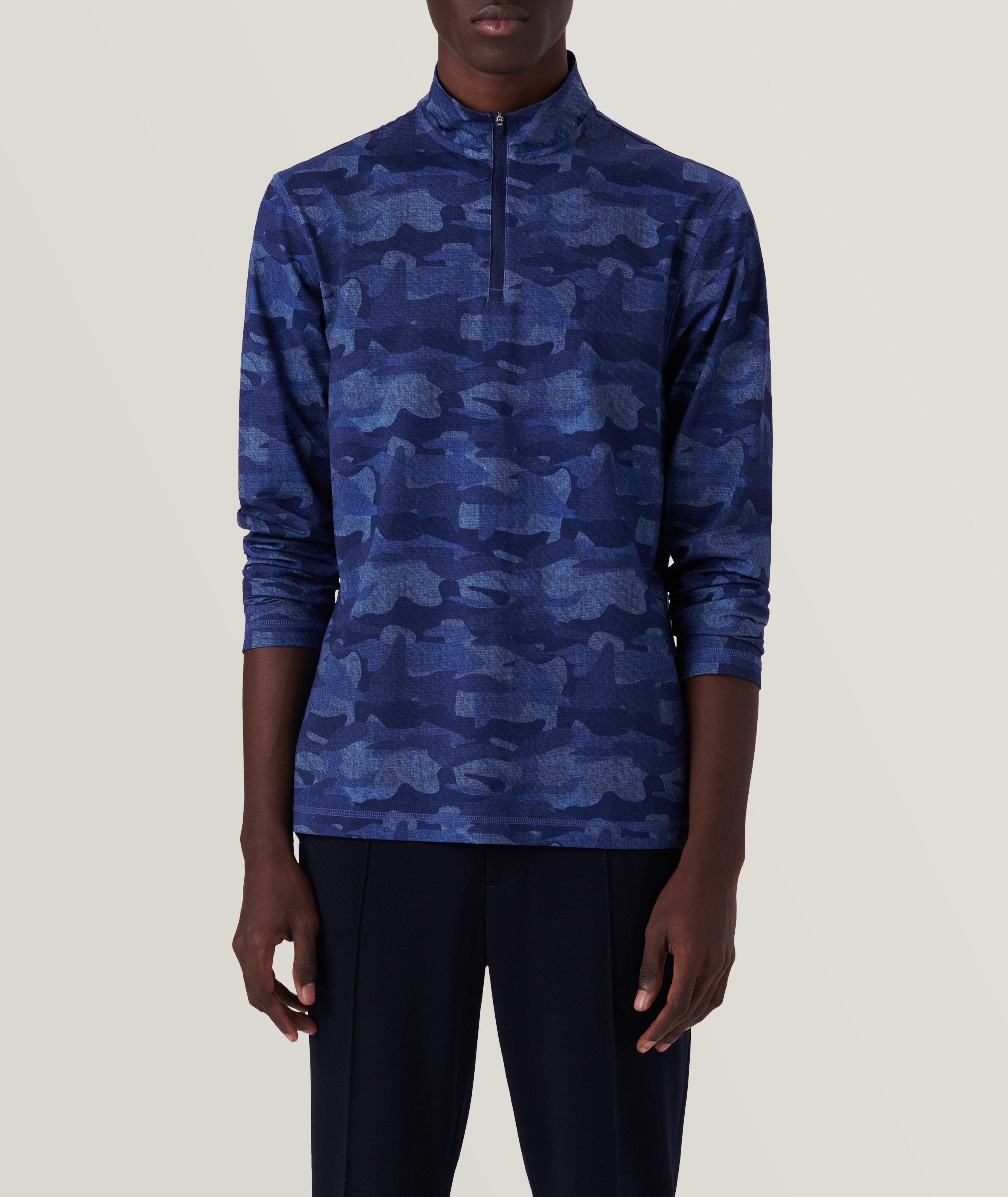 Anthony Camouflage Pattern OoohCotton Quarter Zip Pullover image 2