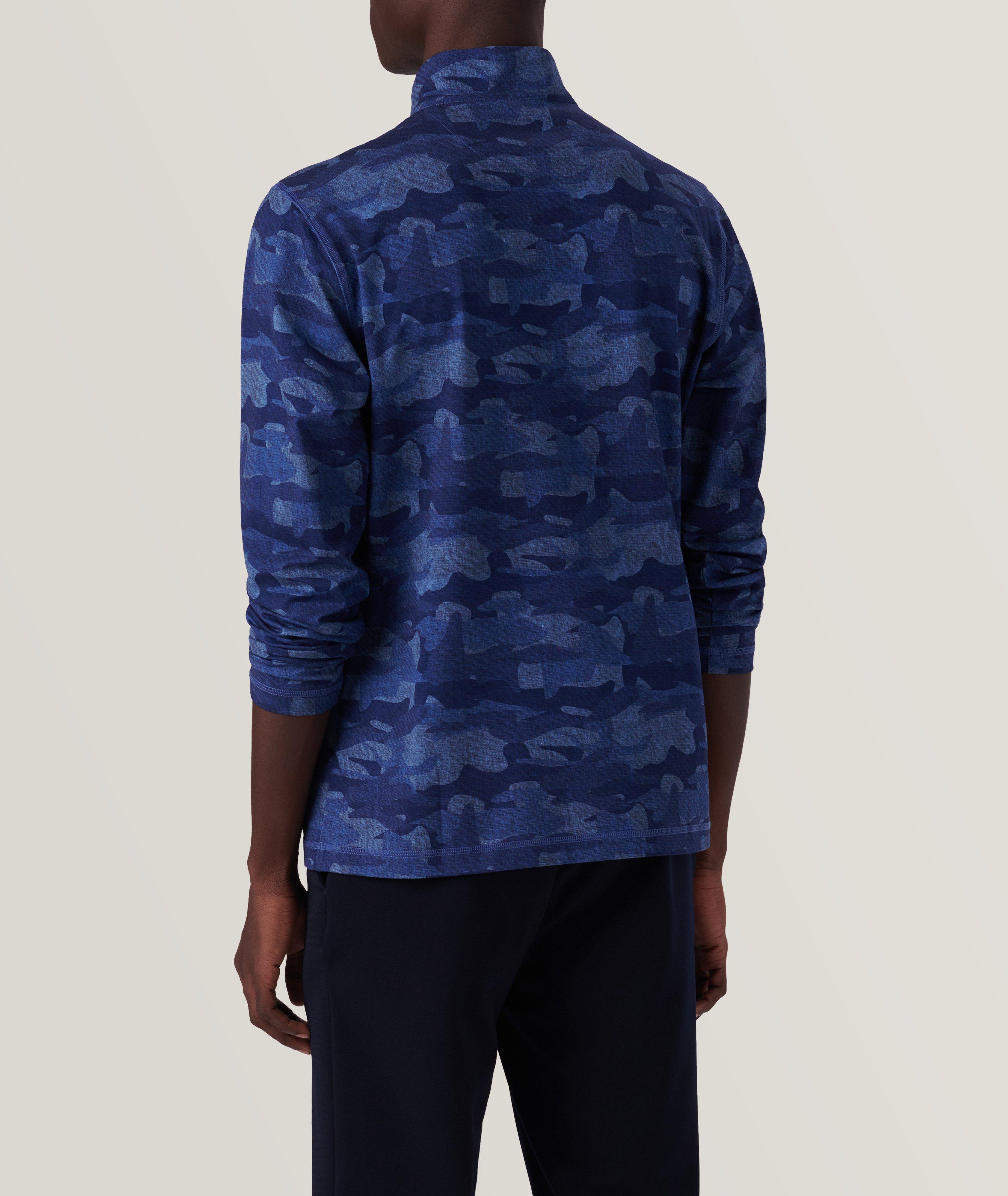 Anthony Camouflage Pattern OoohCotton Quarter Zip Pullover image 4