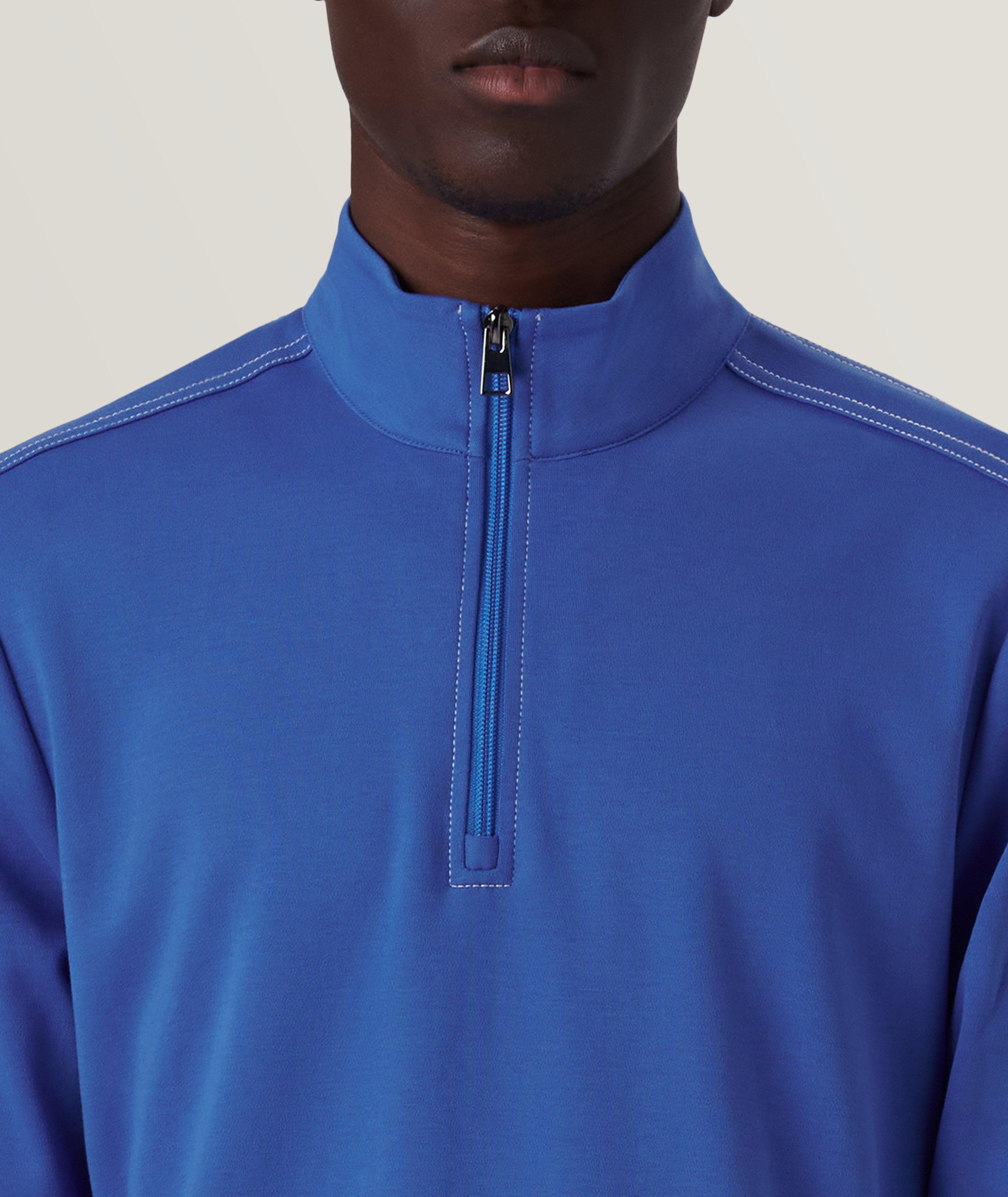 Quarter Zip Cotton Pullover image 1