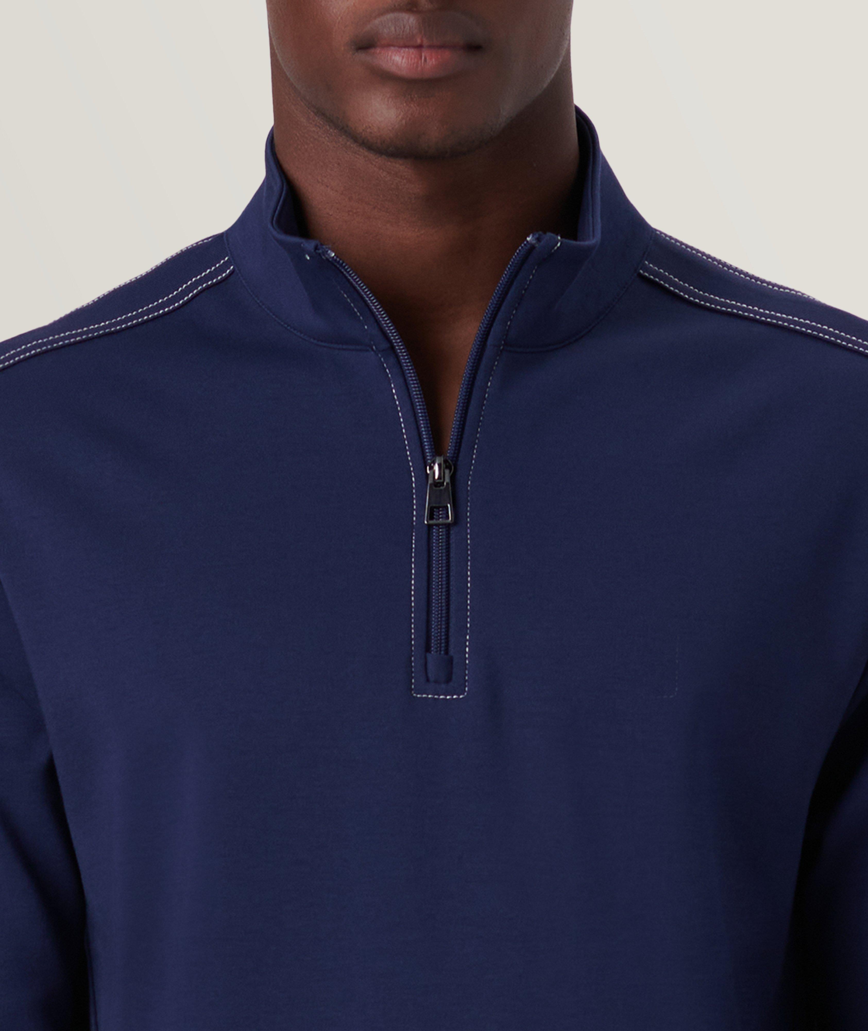 Quarter Zip Cotton Pullover image 1
