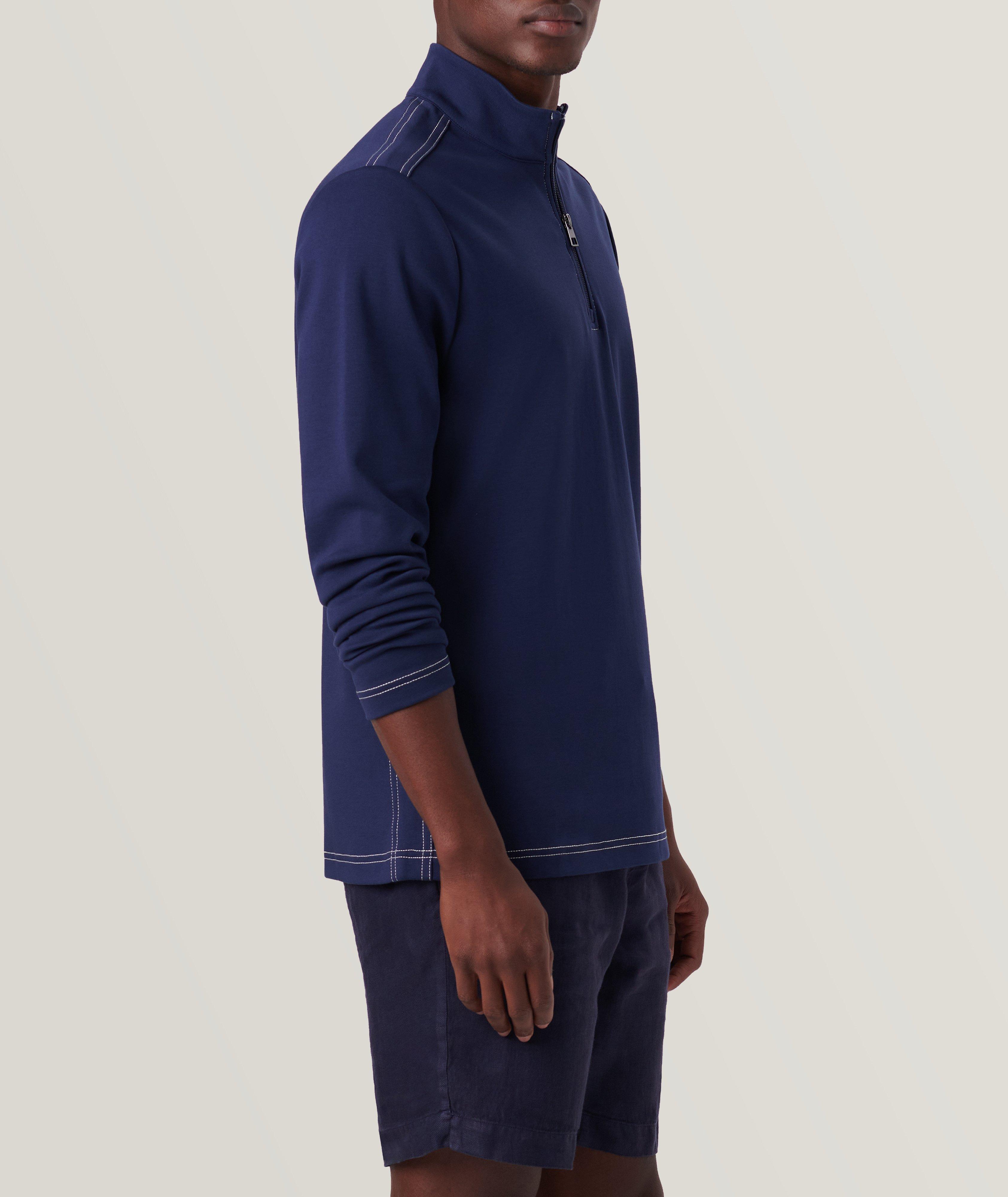 Quarter Zip Cotton Pullover image 3