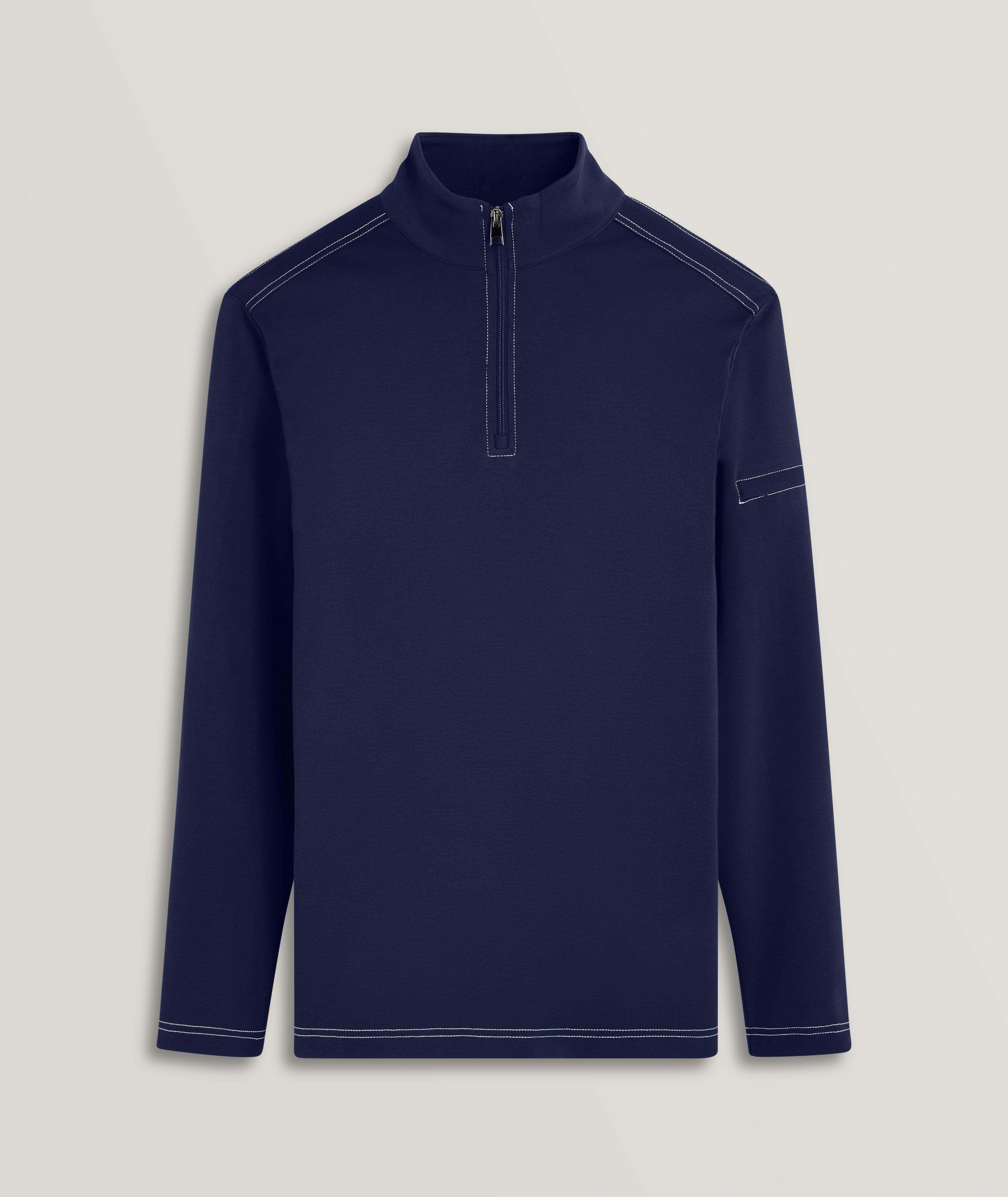 Quarter Zip Cotton Pullover image 0