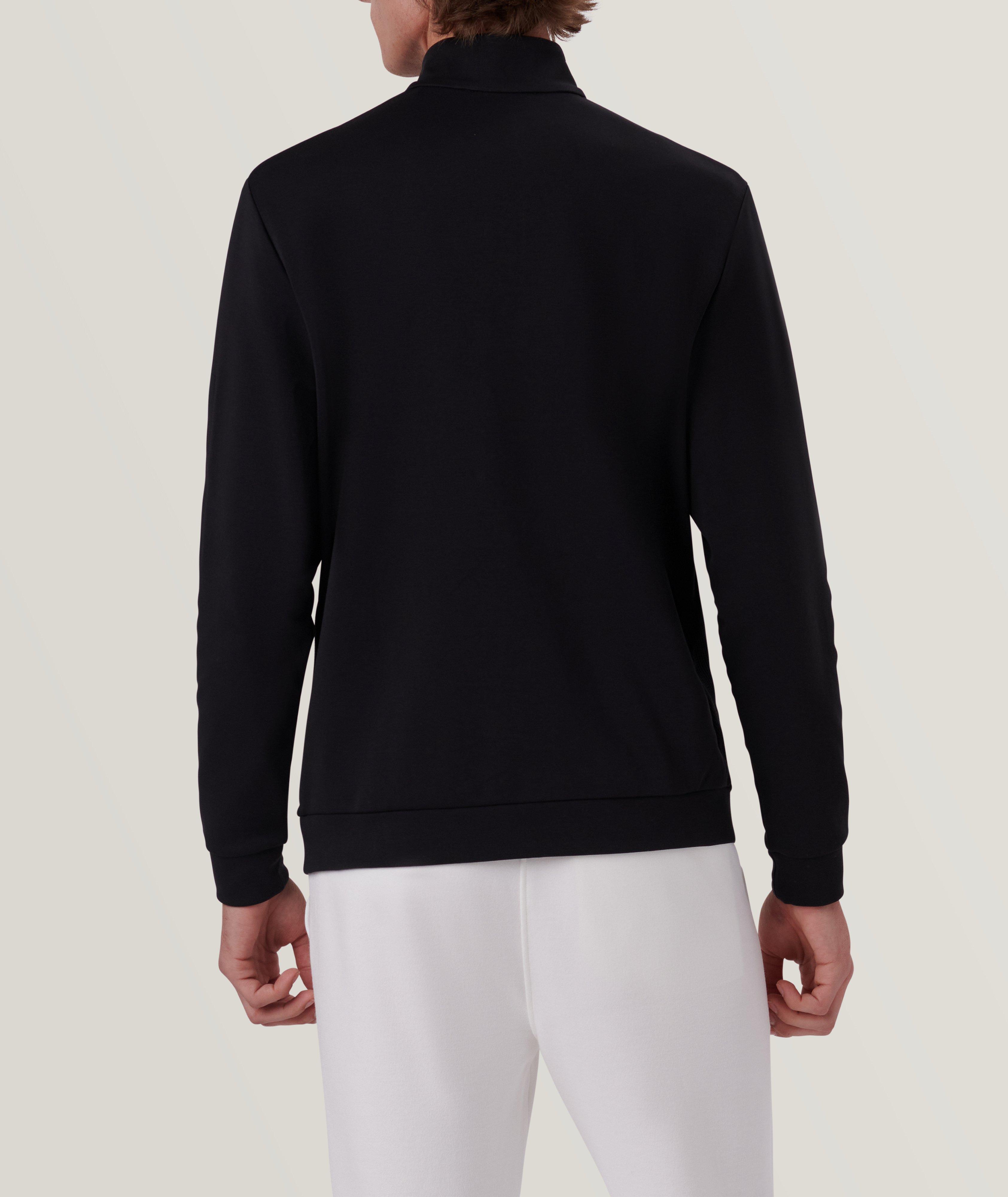 Solid Quarter Zip Cotton Pullover image 4