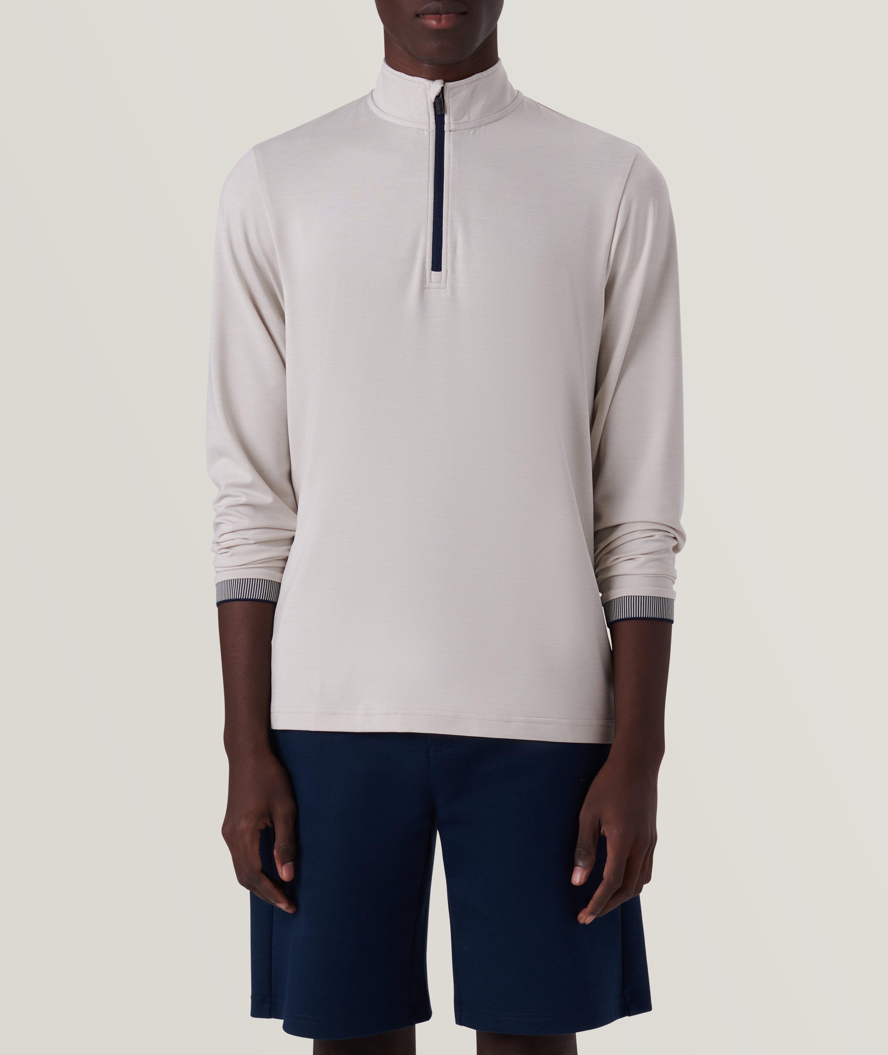 Solid Quarter Zip Pullover image 2