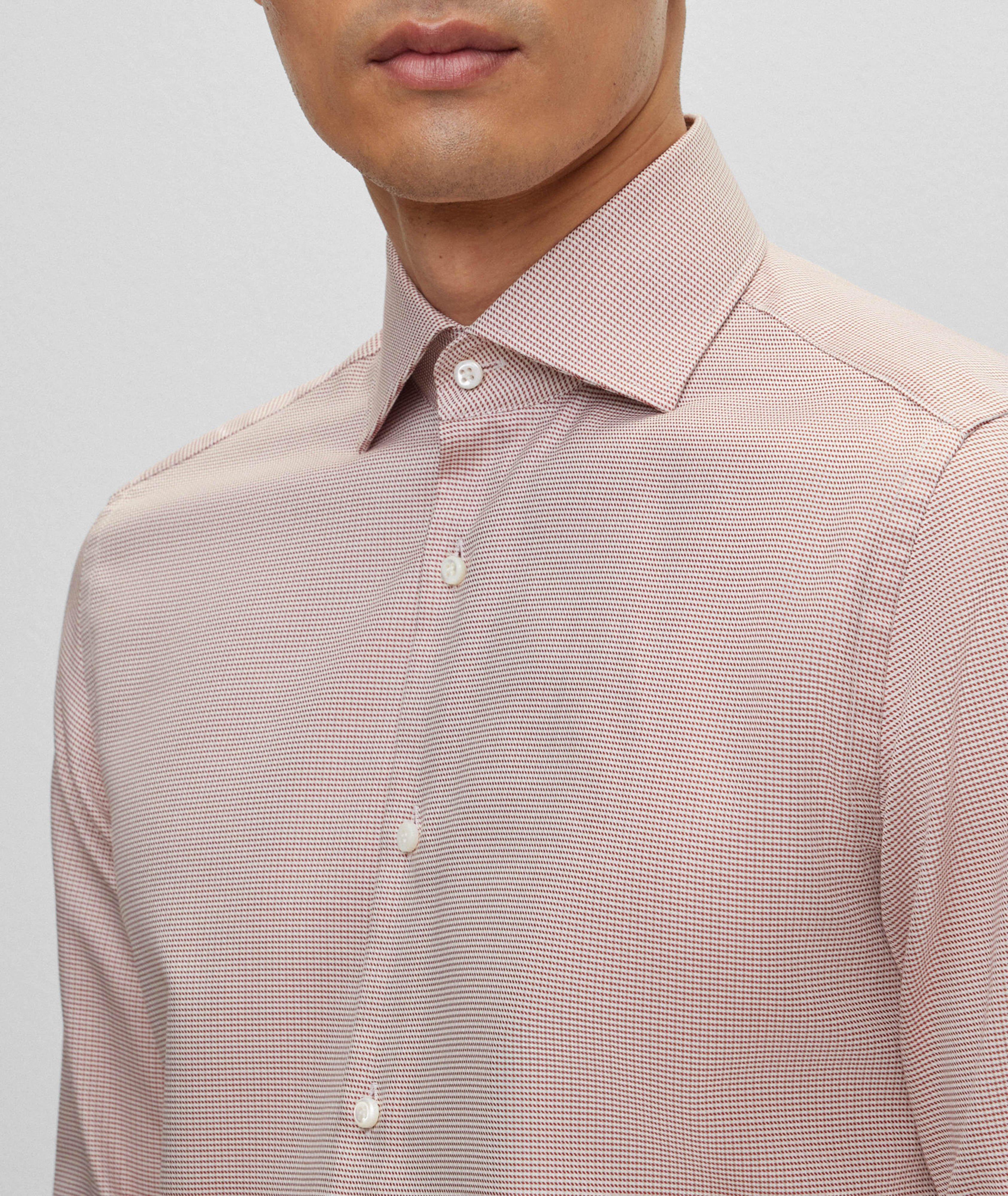 Chemise habillée en coton à tissage façonné image 6