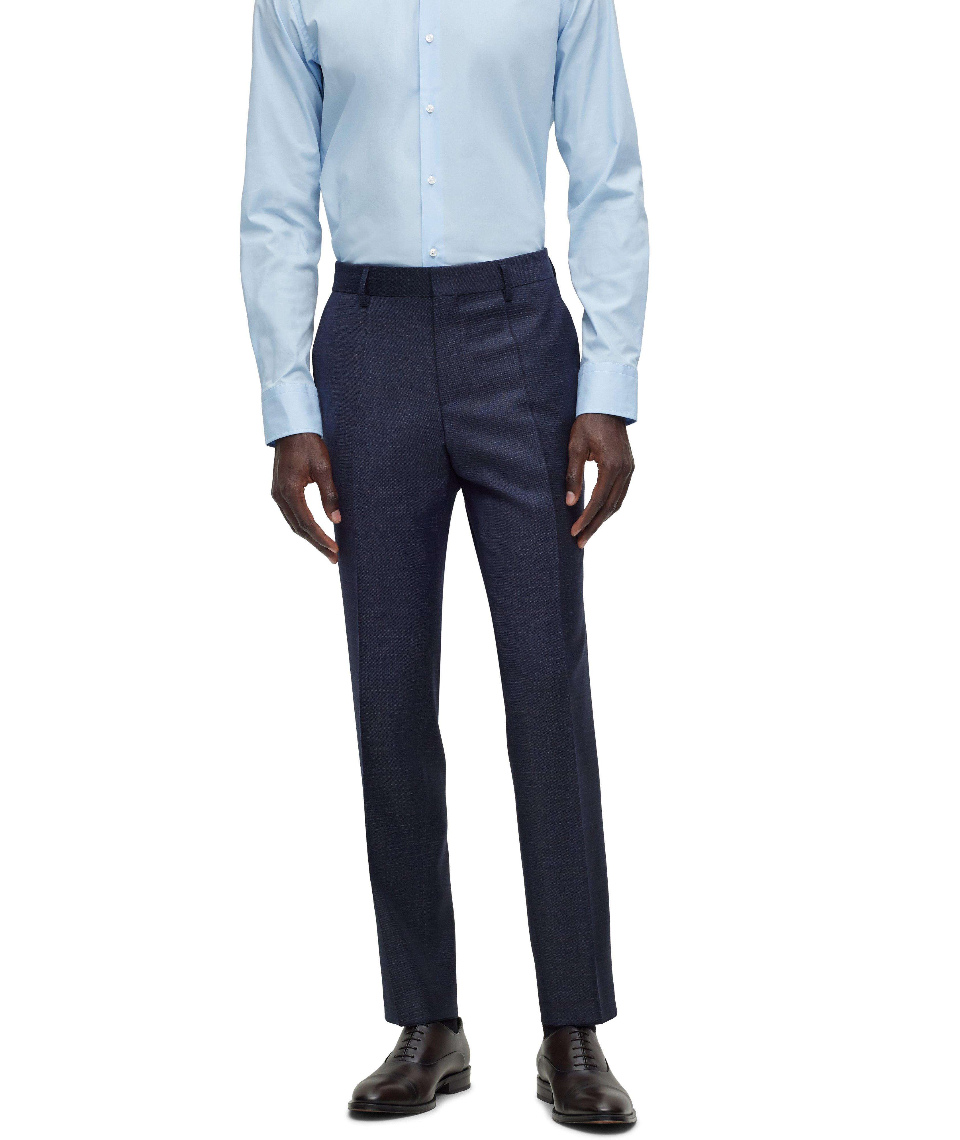 Slim-Fit Checkered Wool Suit image 3