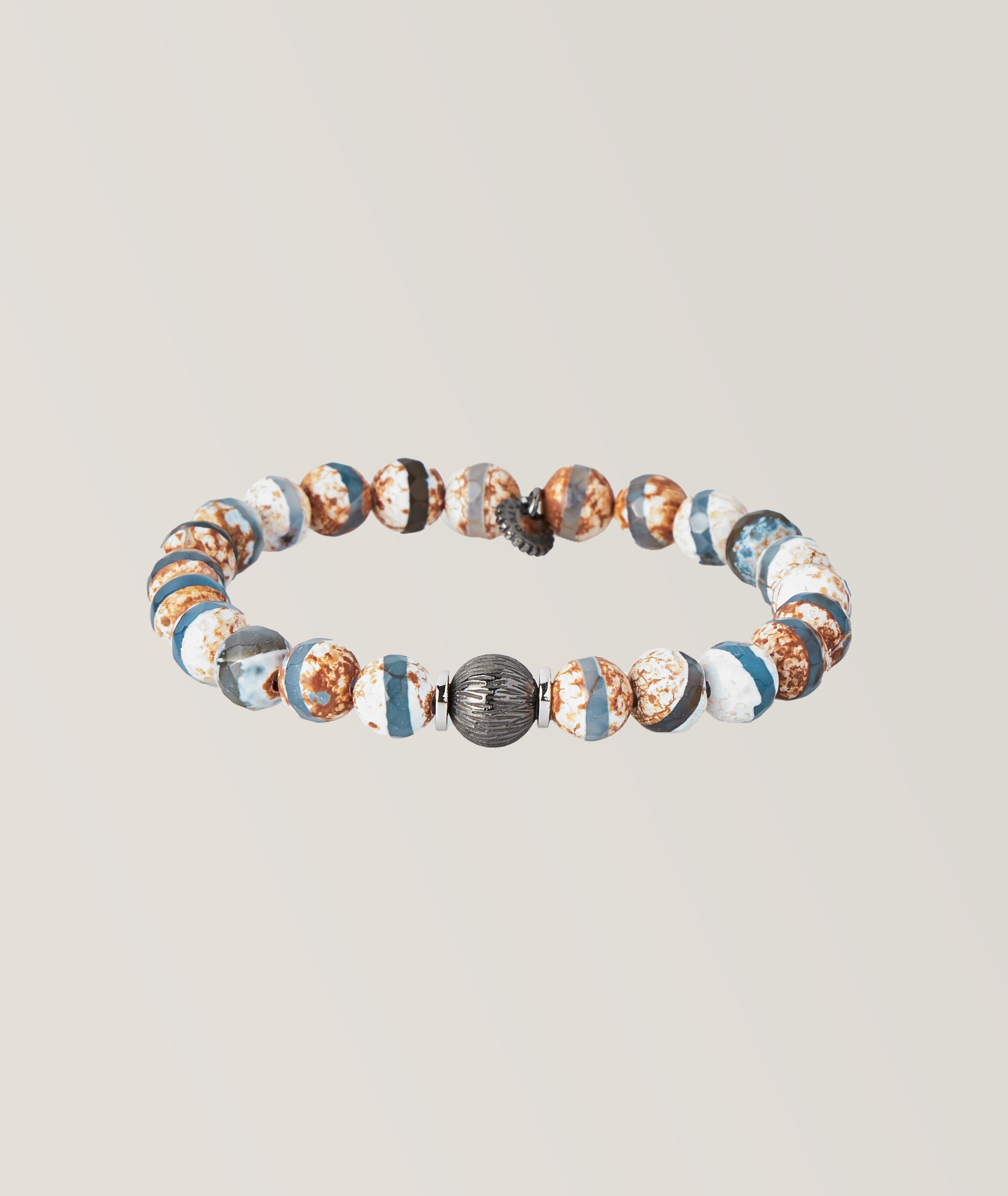 Tibetan Dzi Lhasa Graffiato Beaded Bracelet image 0