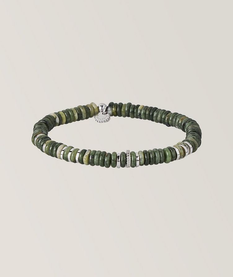 Bracelet de billes de jade vert image 0