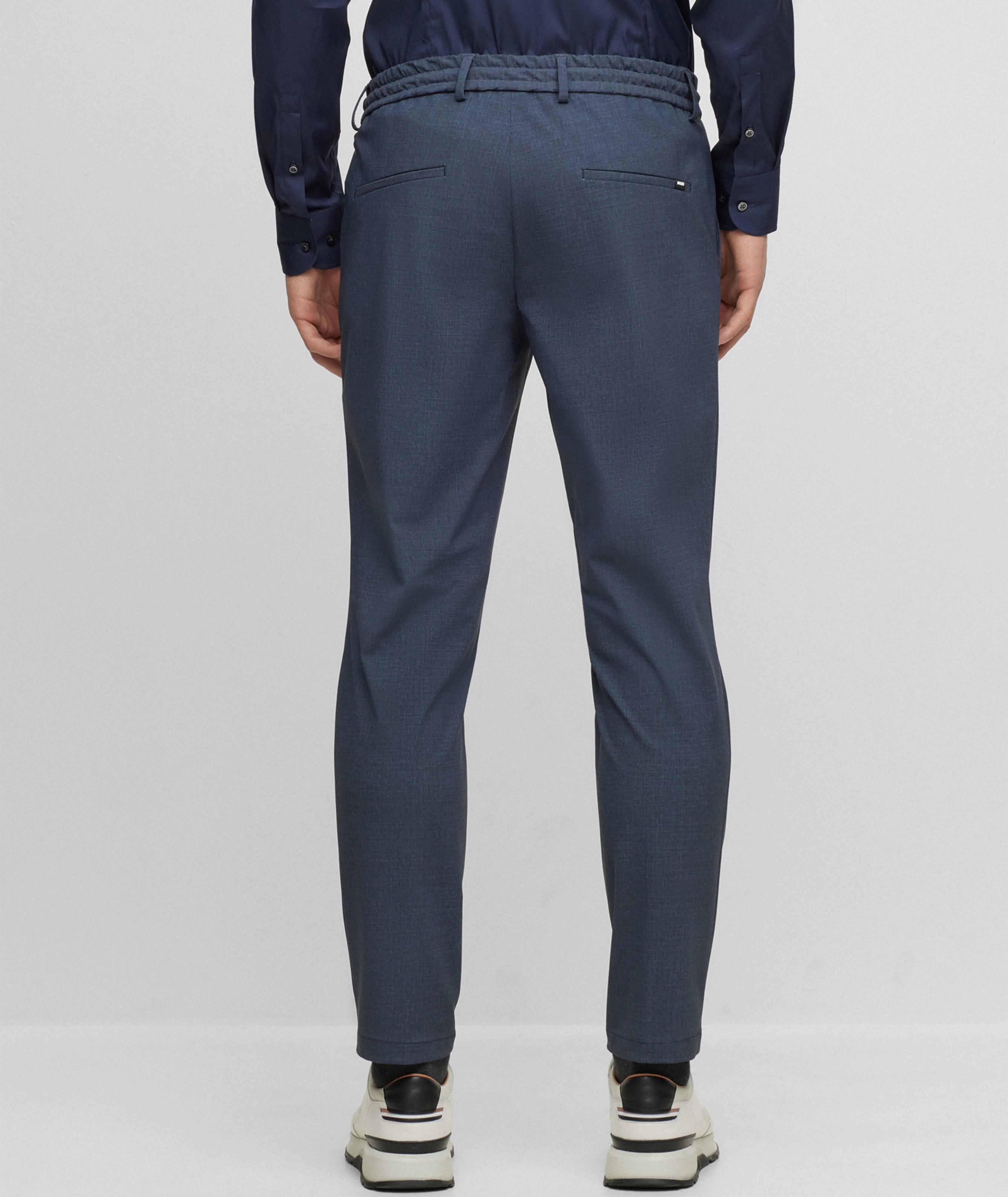 Micro-Pattern Stretch-Polyamide Jersey Trousers image 3