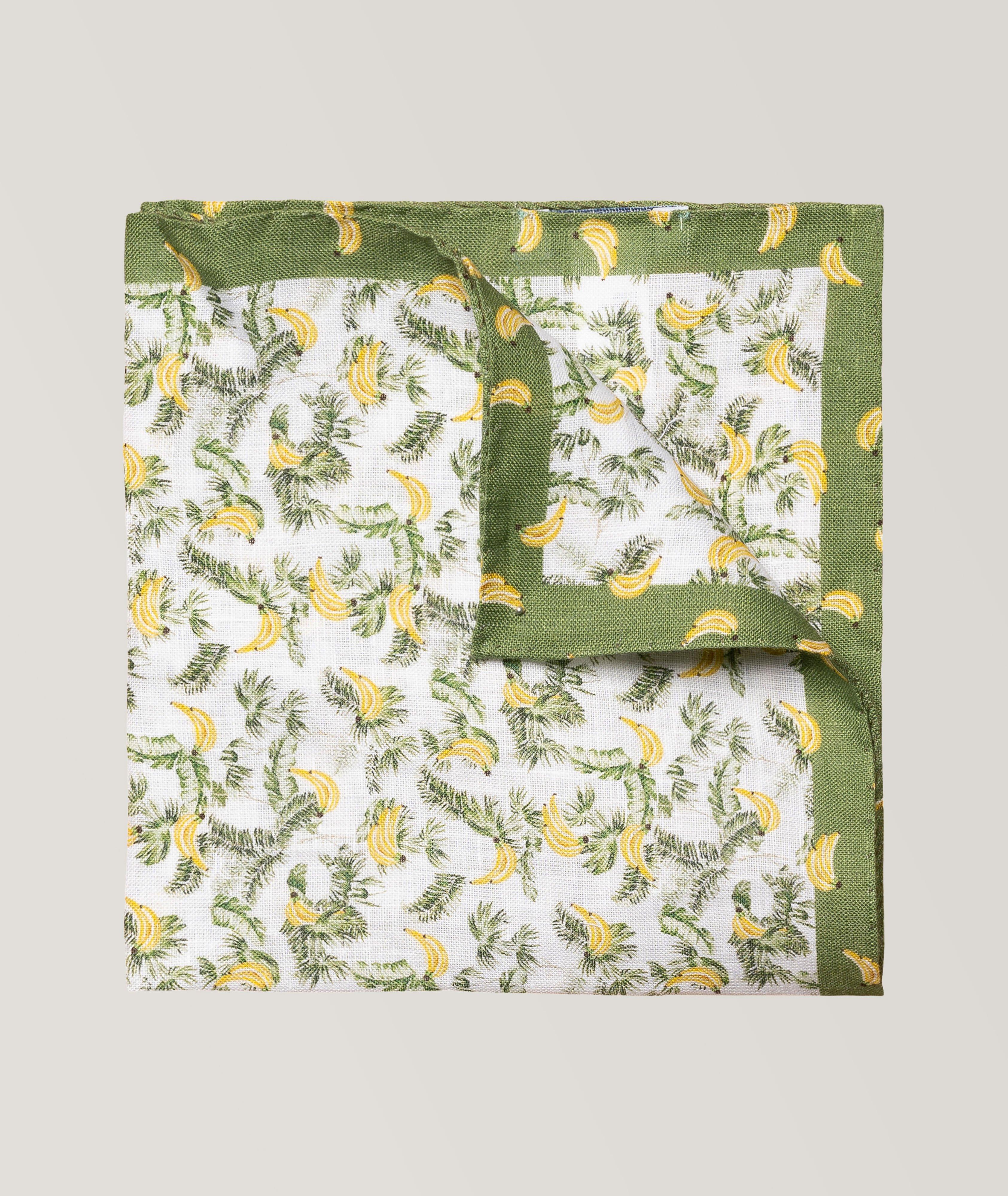 Eton Banana Linen Pocket Square 