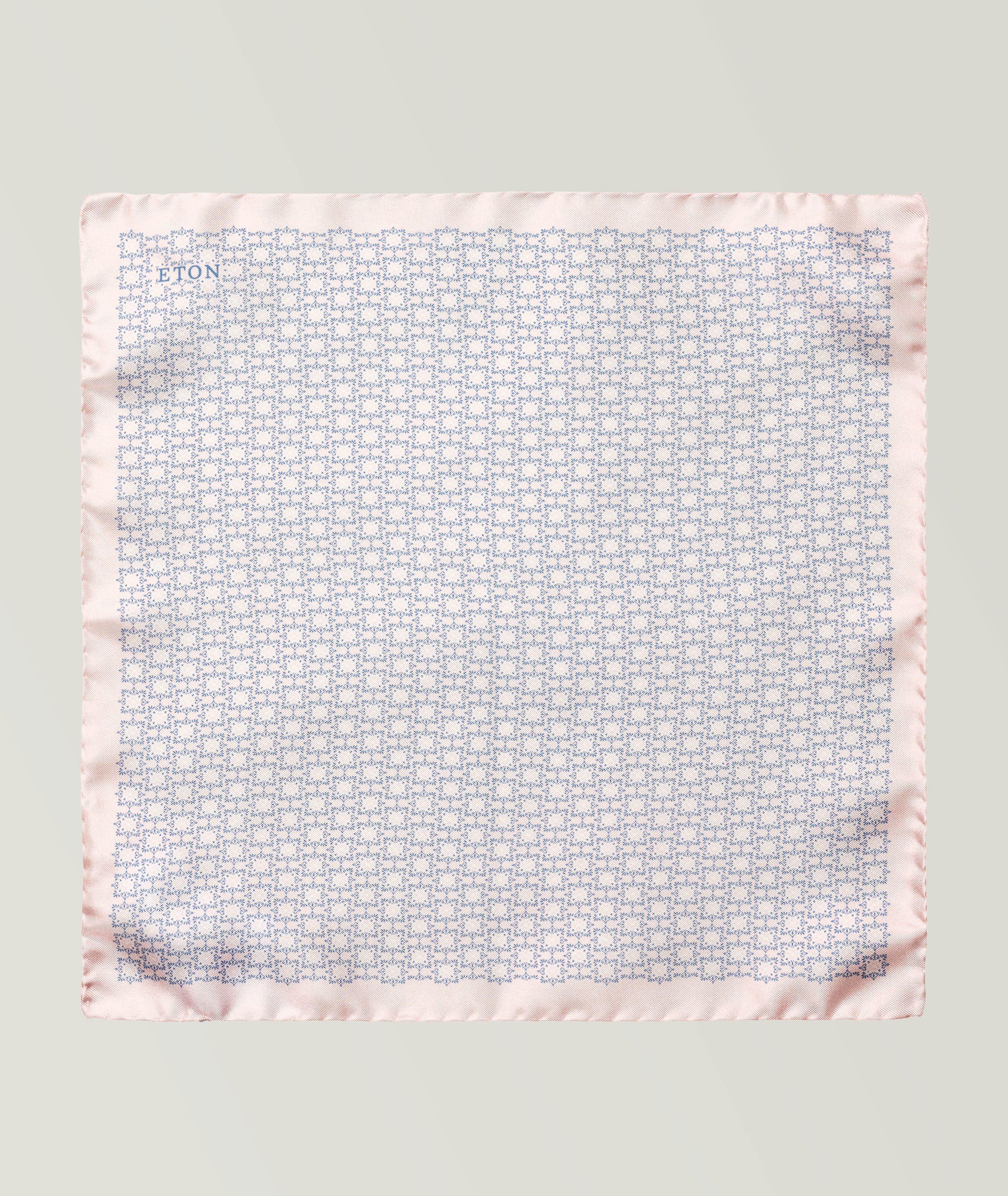 Mouchoir de poche en soie à motif géométrique image 1