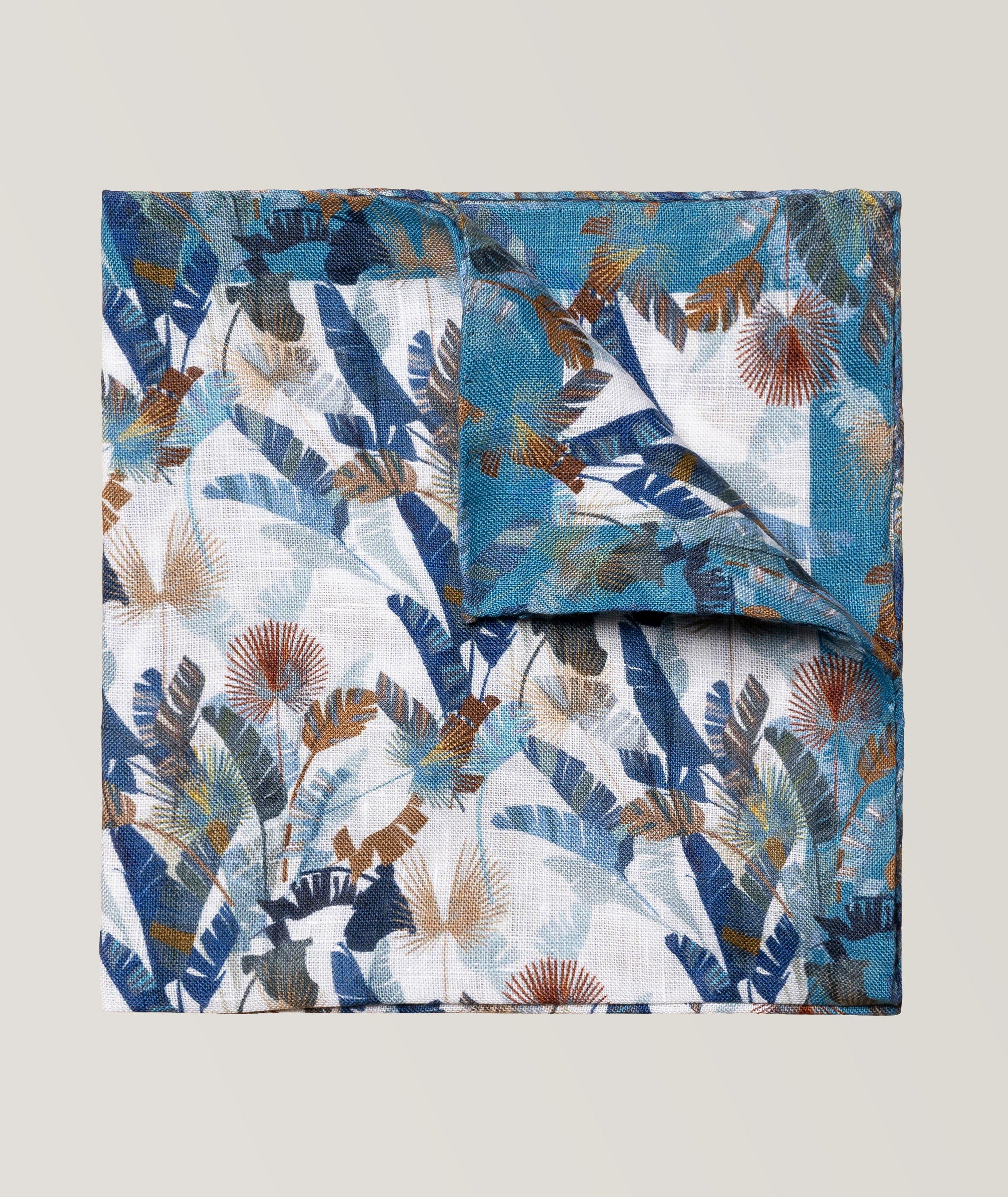 Floral Linen Pocket Square  image 0