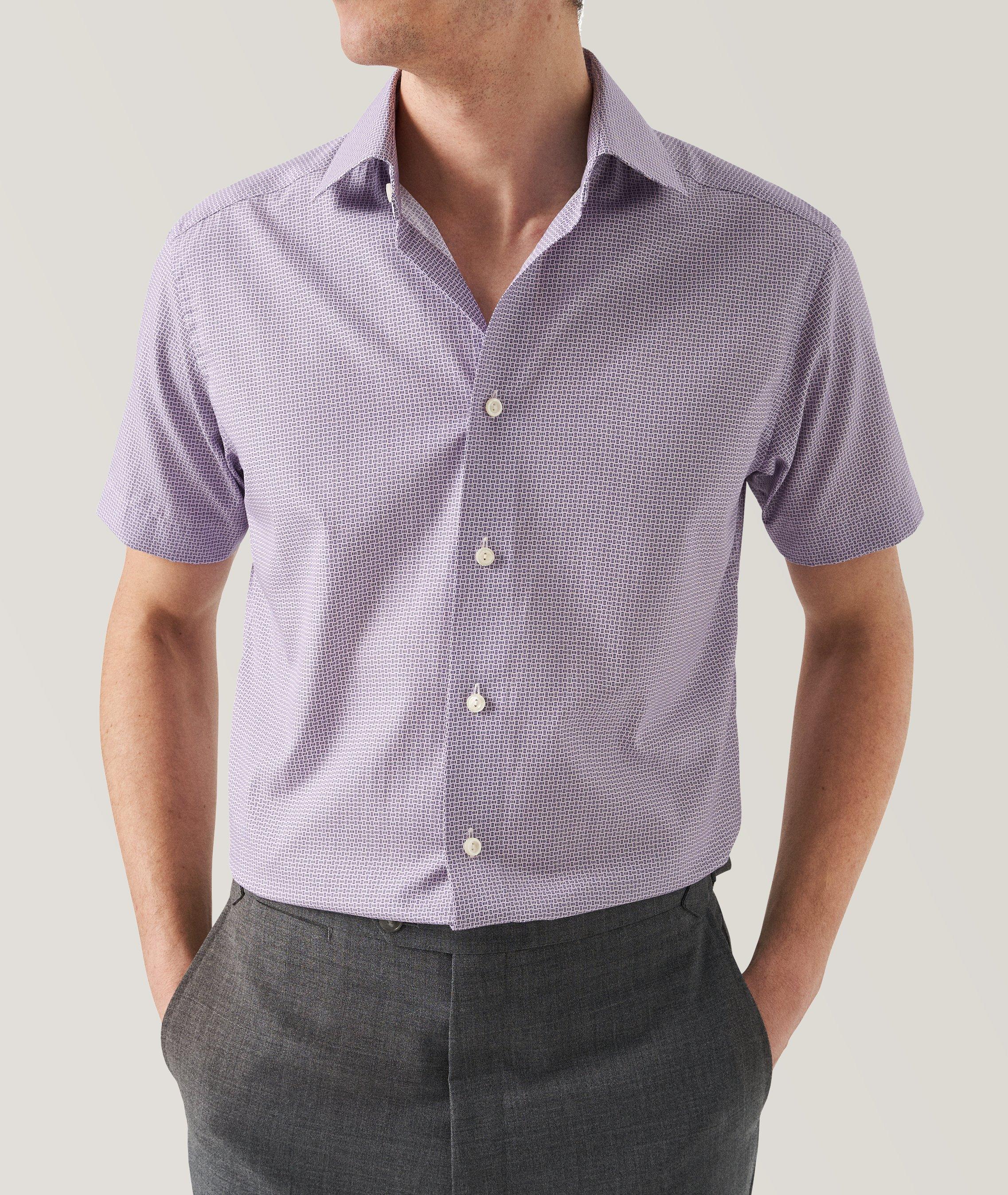 Slim Fit Micro Print Dress Shirt image 3