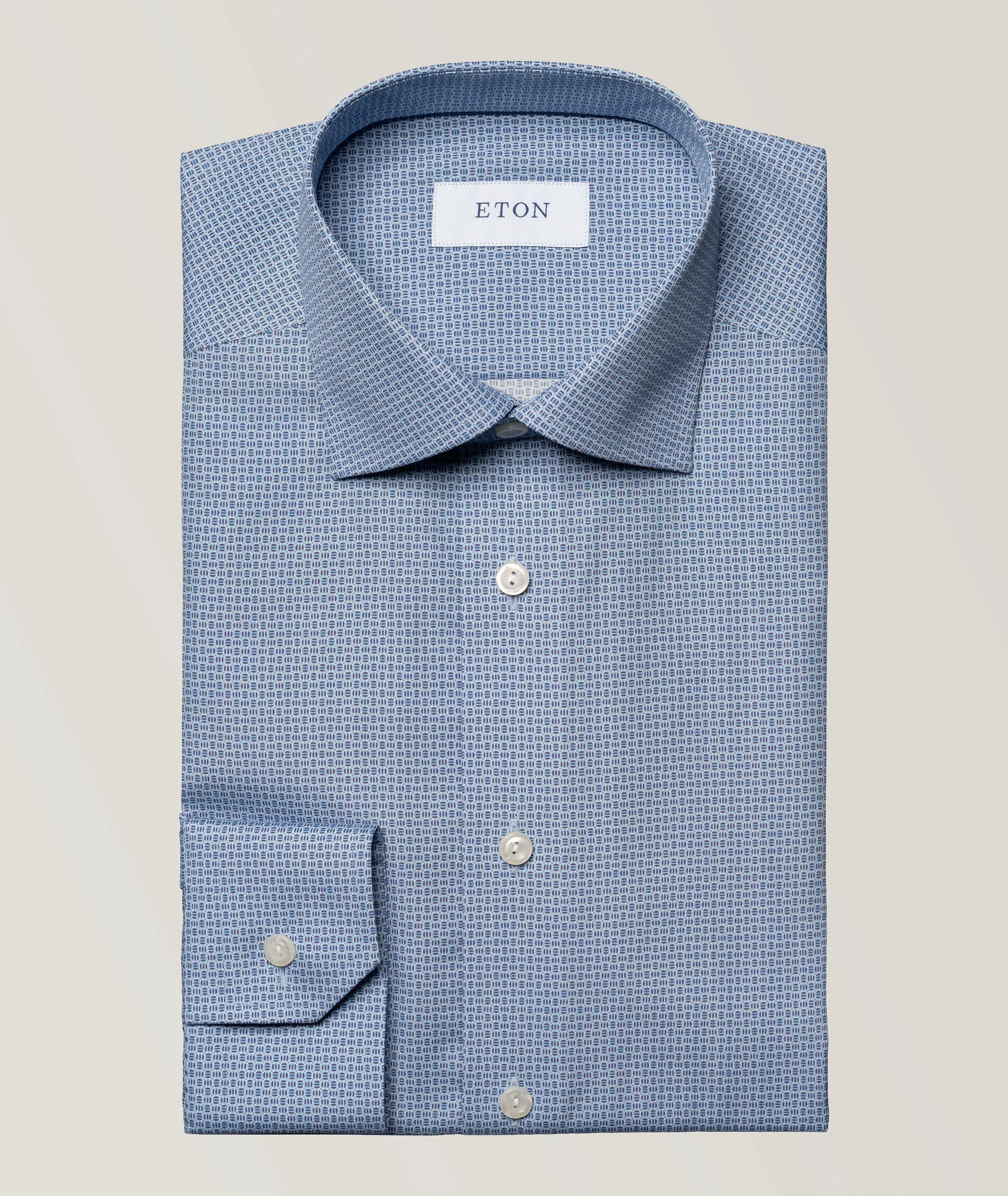 Eton Micro Pattern Signature Poplin Dress Shirt 