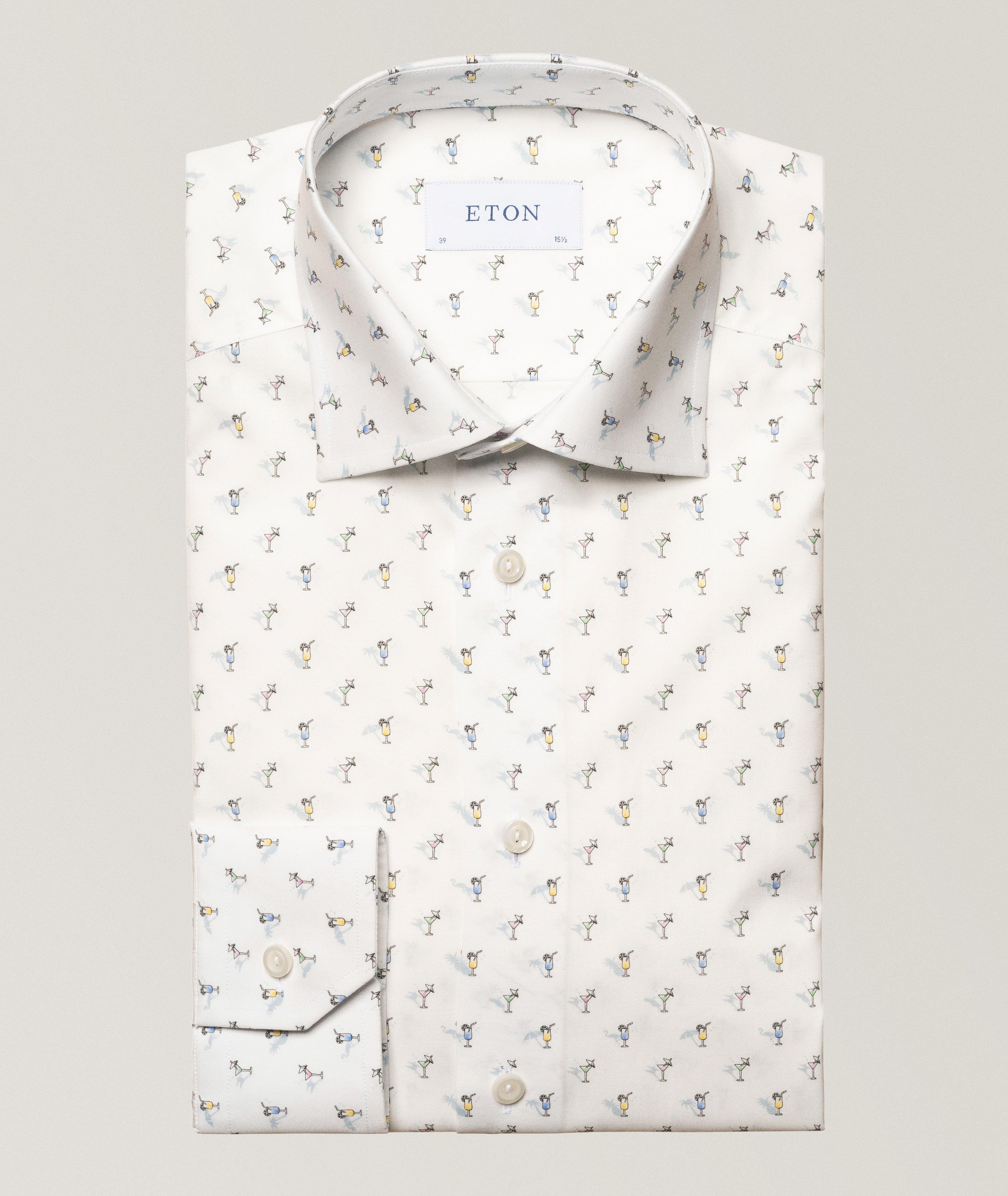 Chemise habillée en popeline à motif de martinis image 0