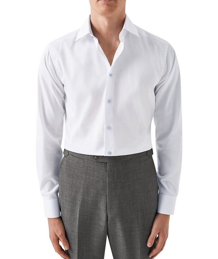 Slim Fit Twill Shirt with Geometric Contrast Details image 3