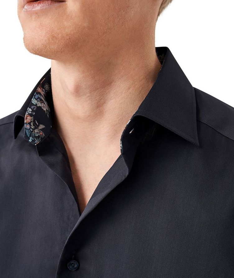 Slim Fit Twill Shirt with Floral Contrast Detail image 2