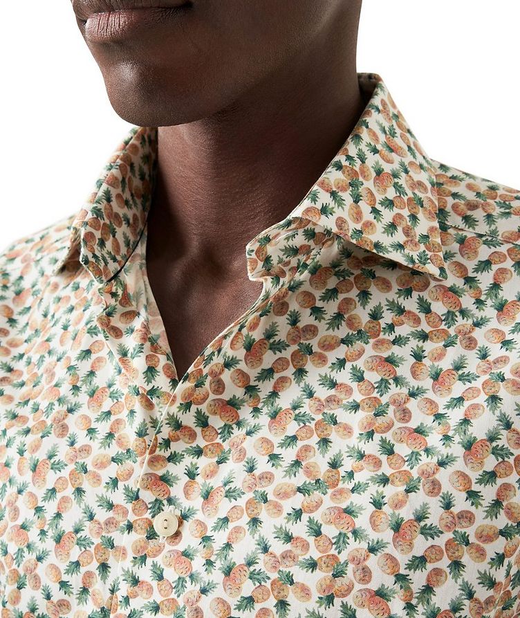 Slim Fit Pineapple Print Cotton Tencel® Shirt image 1