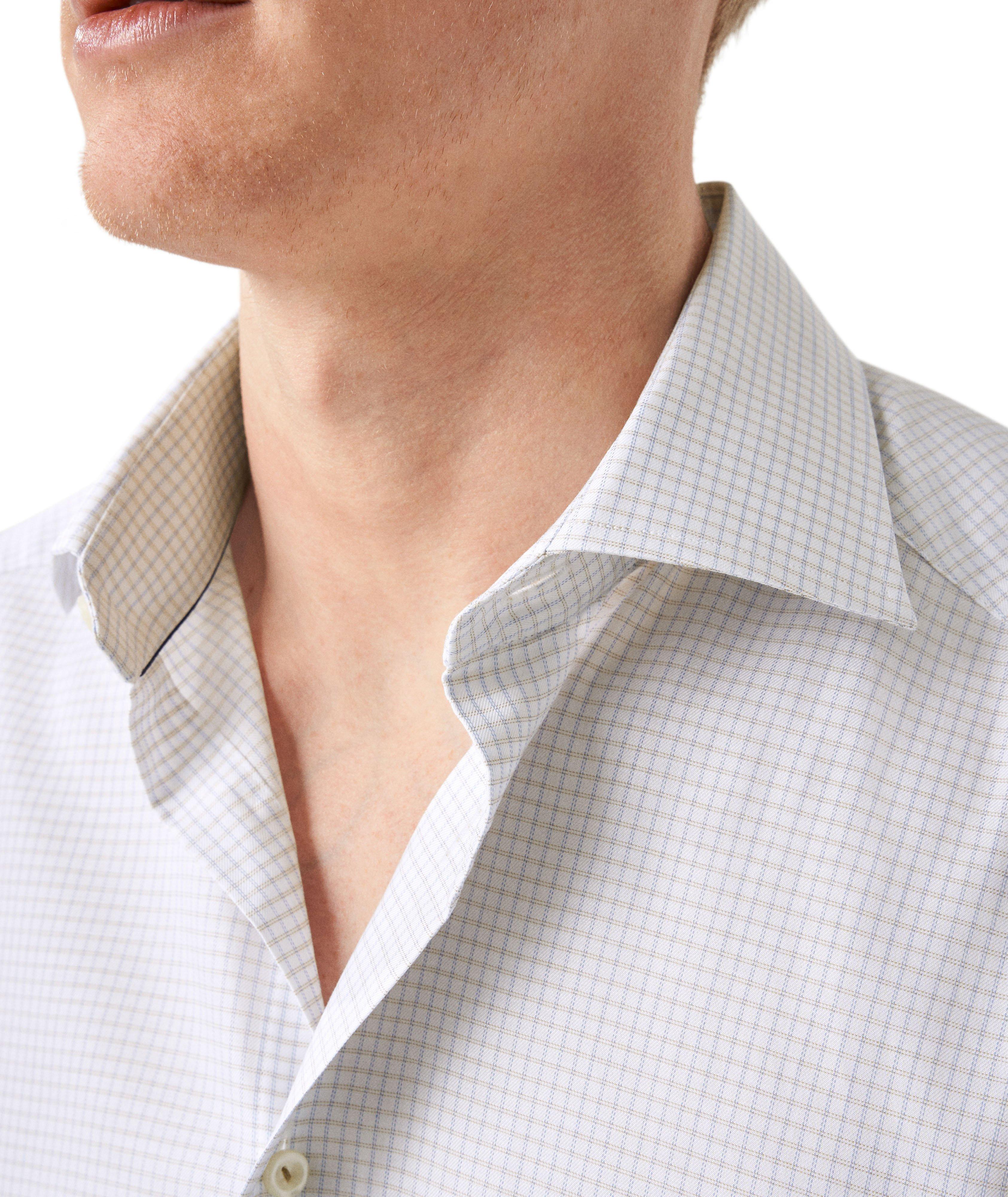 Slim Fit Check Cotton-Tencel Shirt image 1