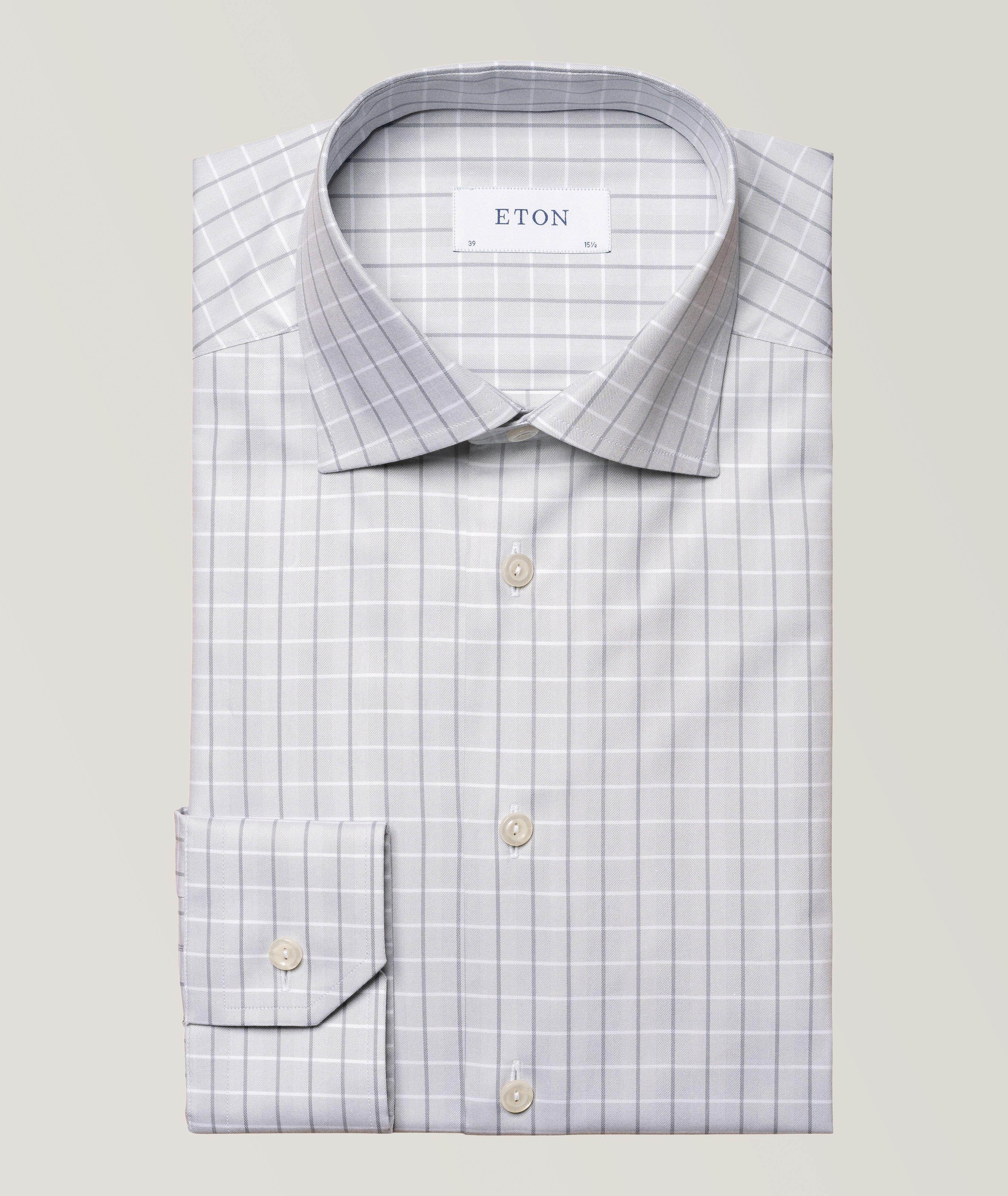 Slim-Fit Check Twill Shirt image 0