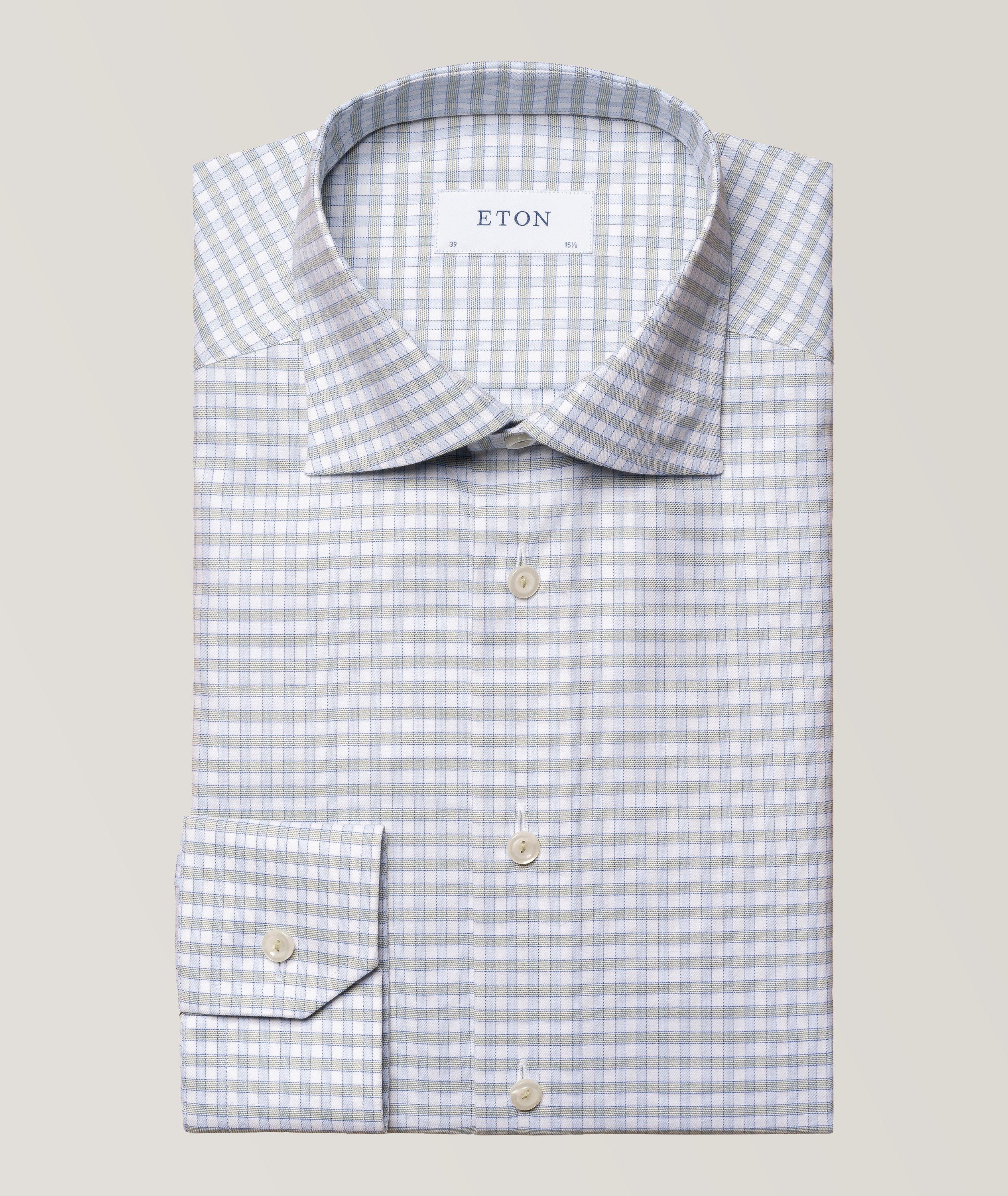 Contemporary-Fit Check Twill Dress Shirt image 0