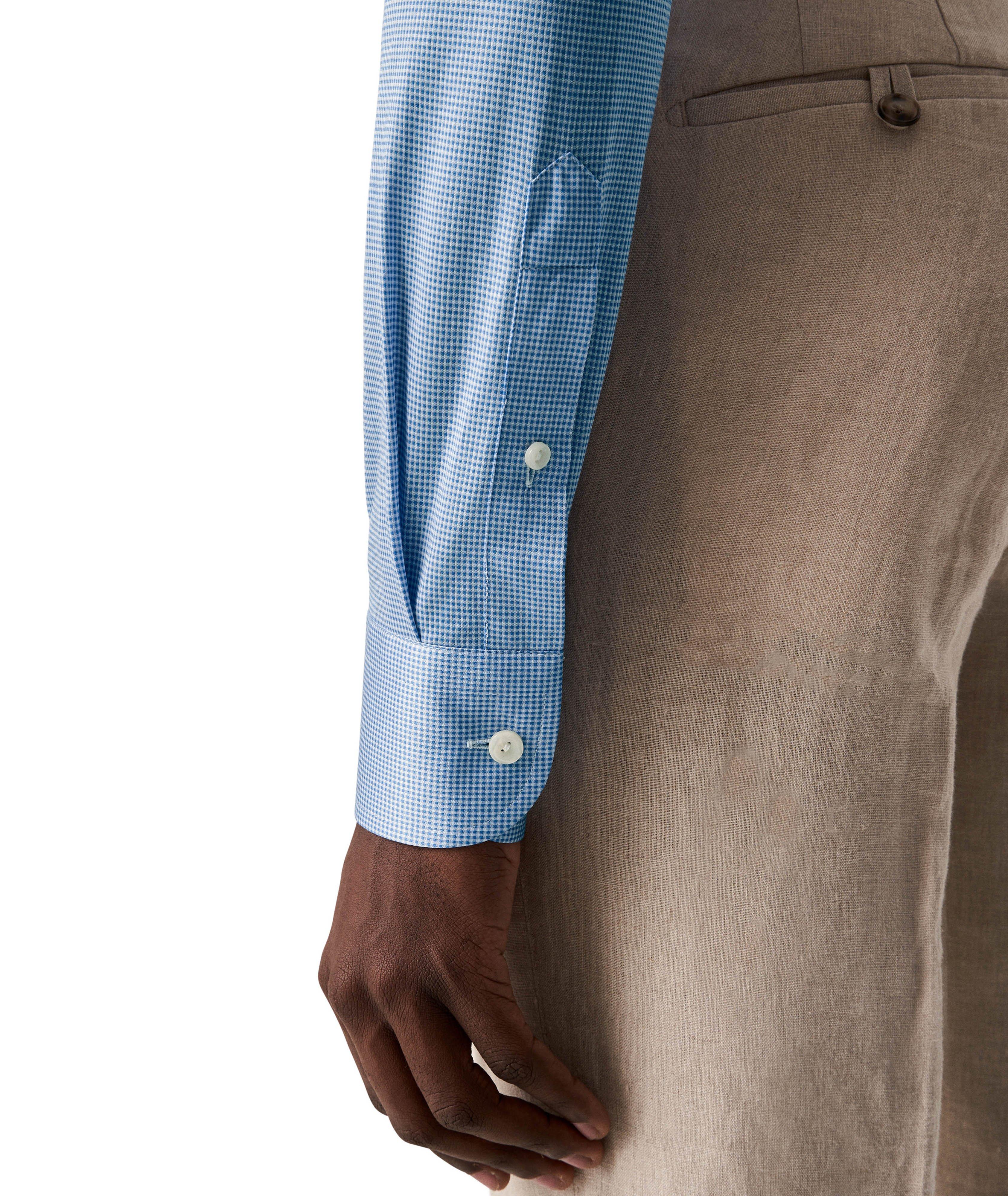 Micro Check King Knit Cotton Shirt image 4
