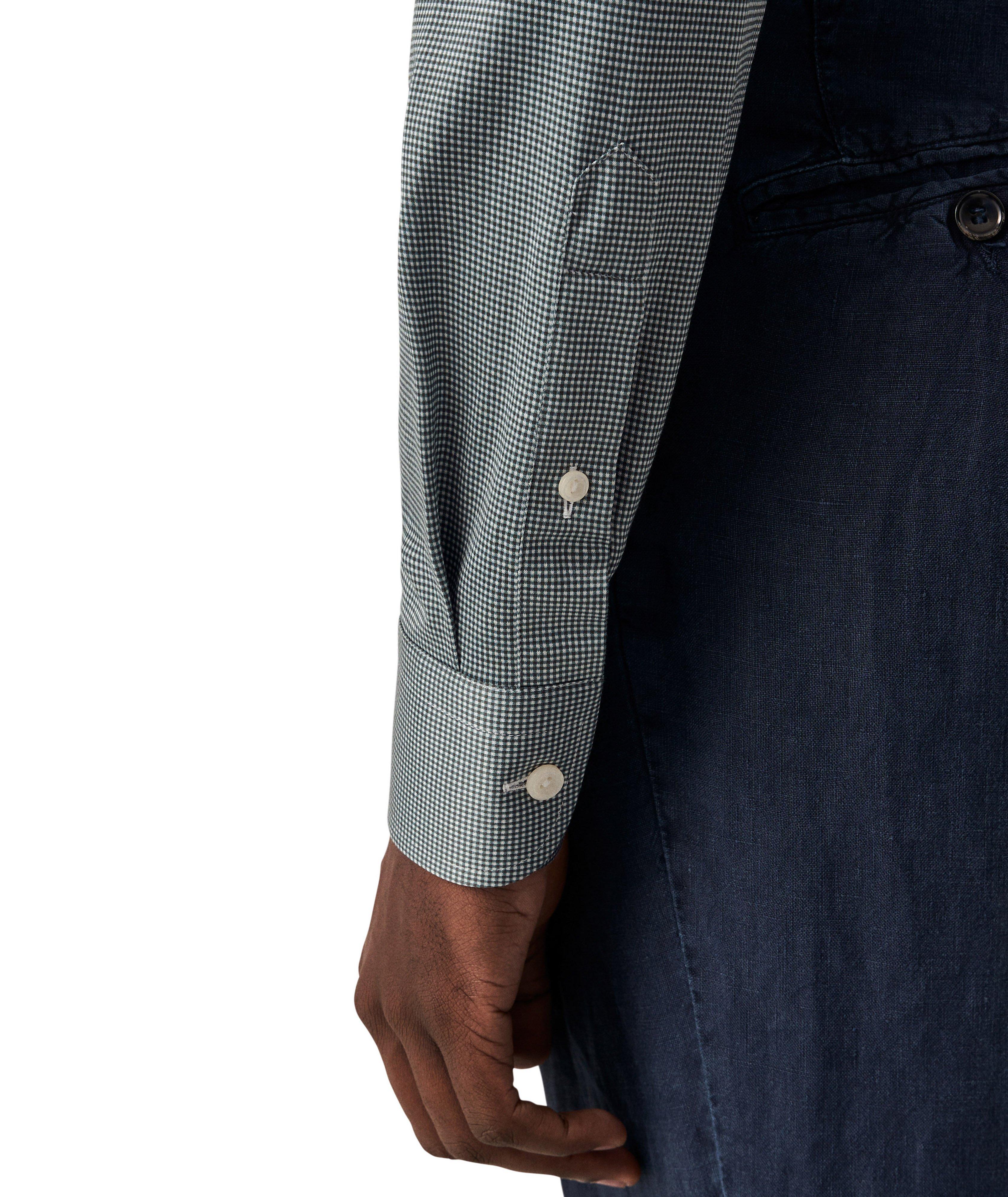 Micro Check King Knit Cotton Shirt image 4