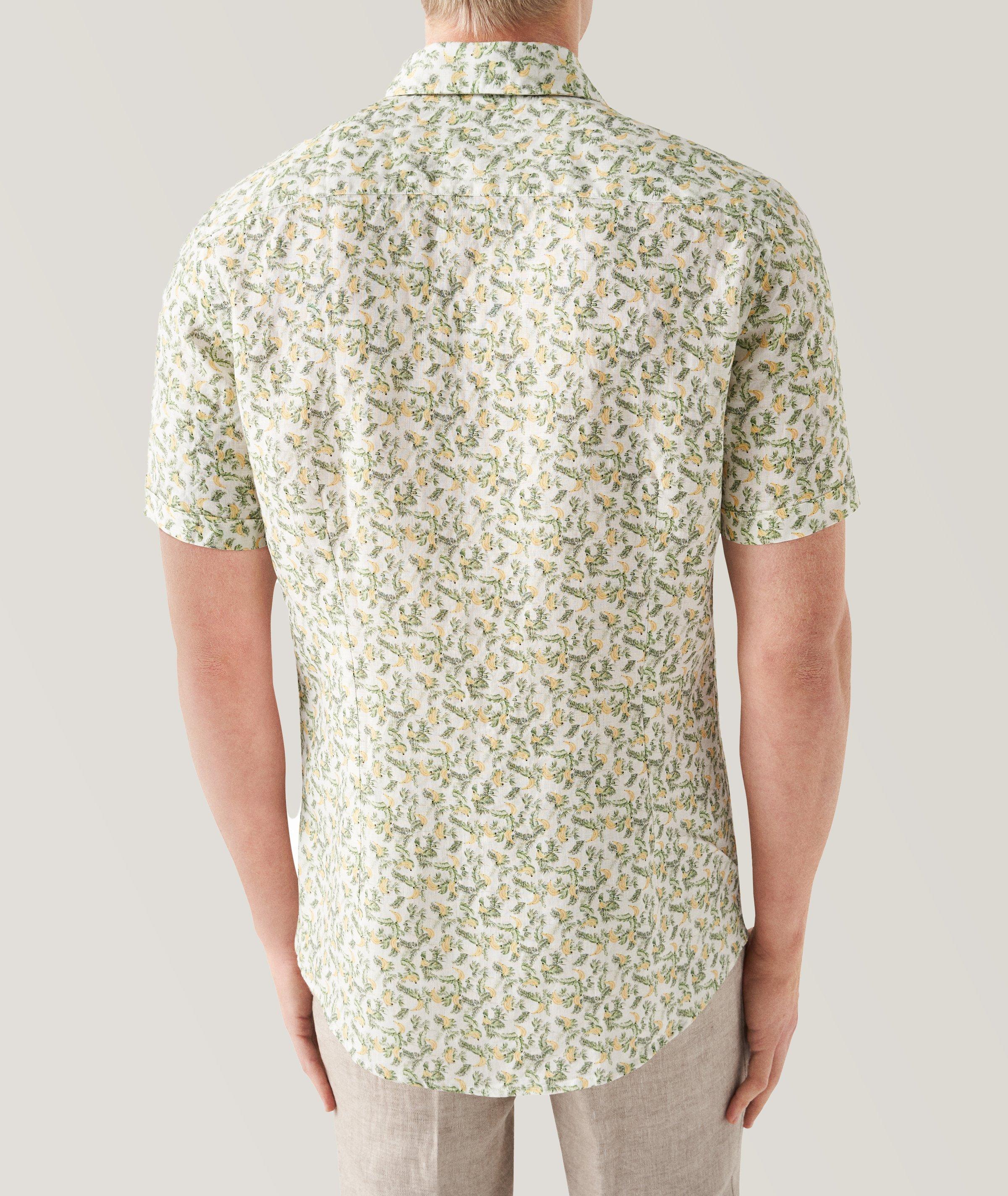 Contemporary-Fit Banana Print Linen Short Sleeve Shirt image 2