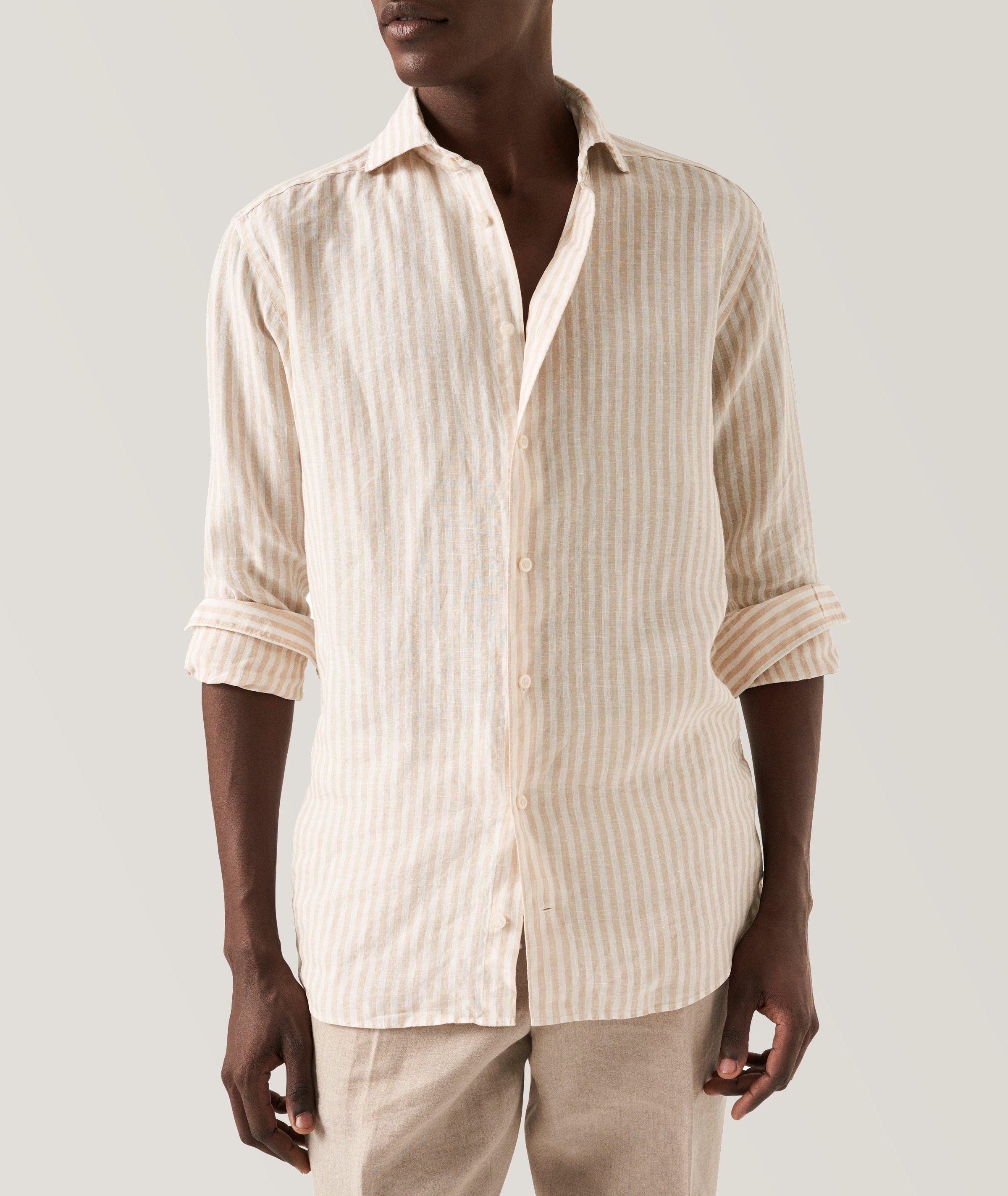 Striped Linen Sport Shirt