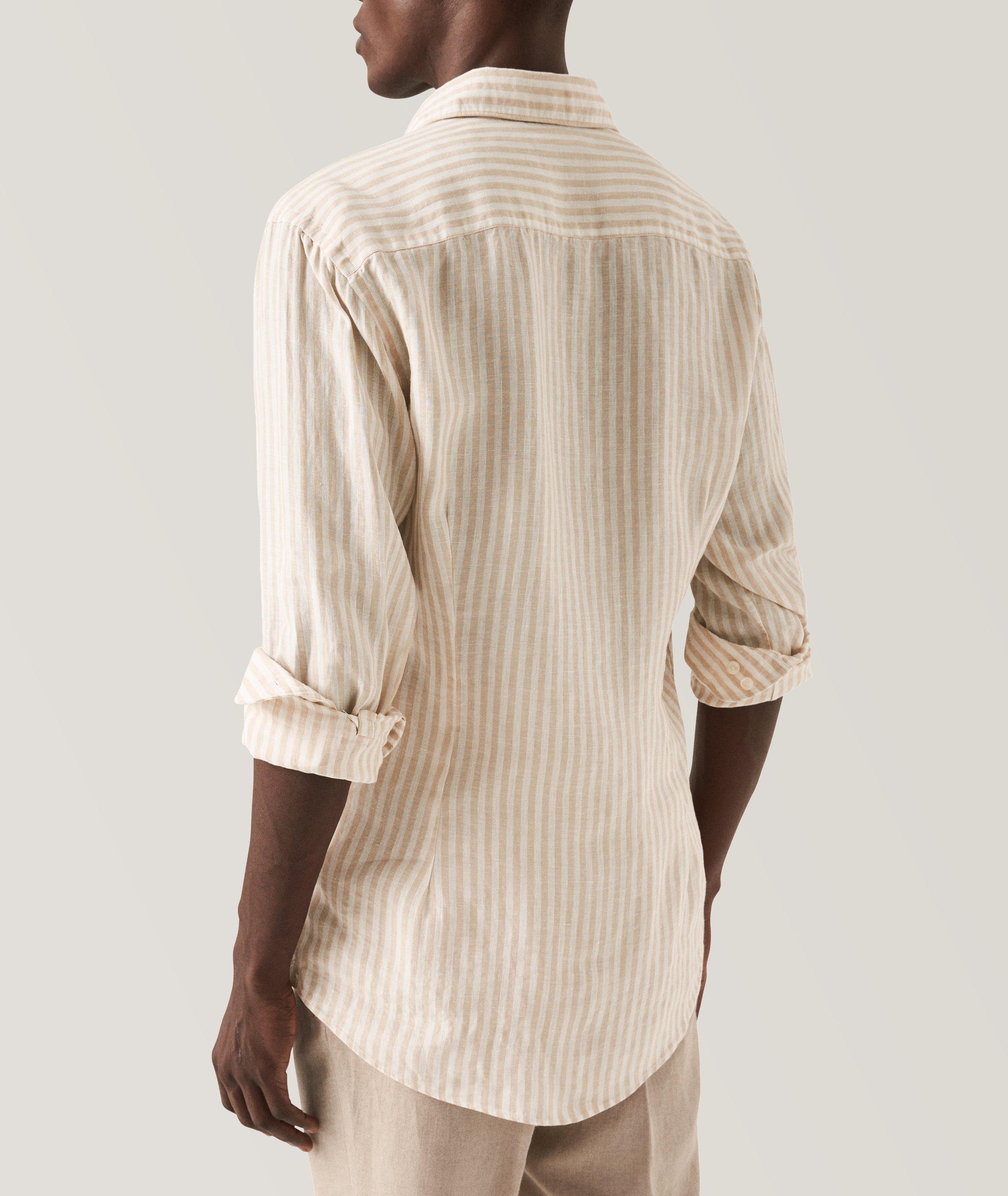 Striped Linen Sport Shirt