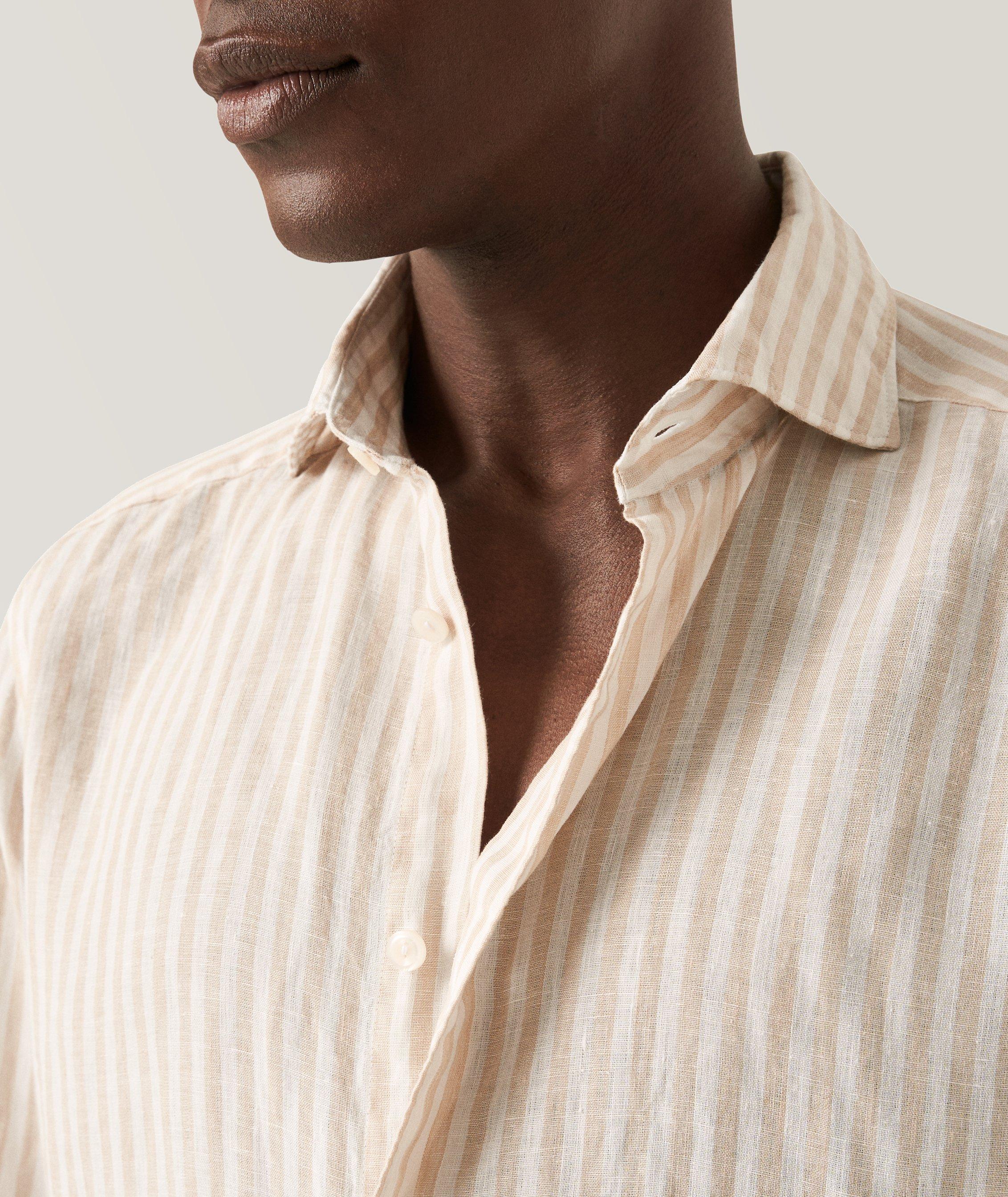 Striped Linen Sport Shirt