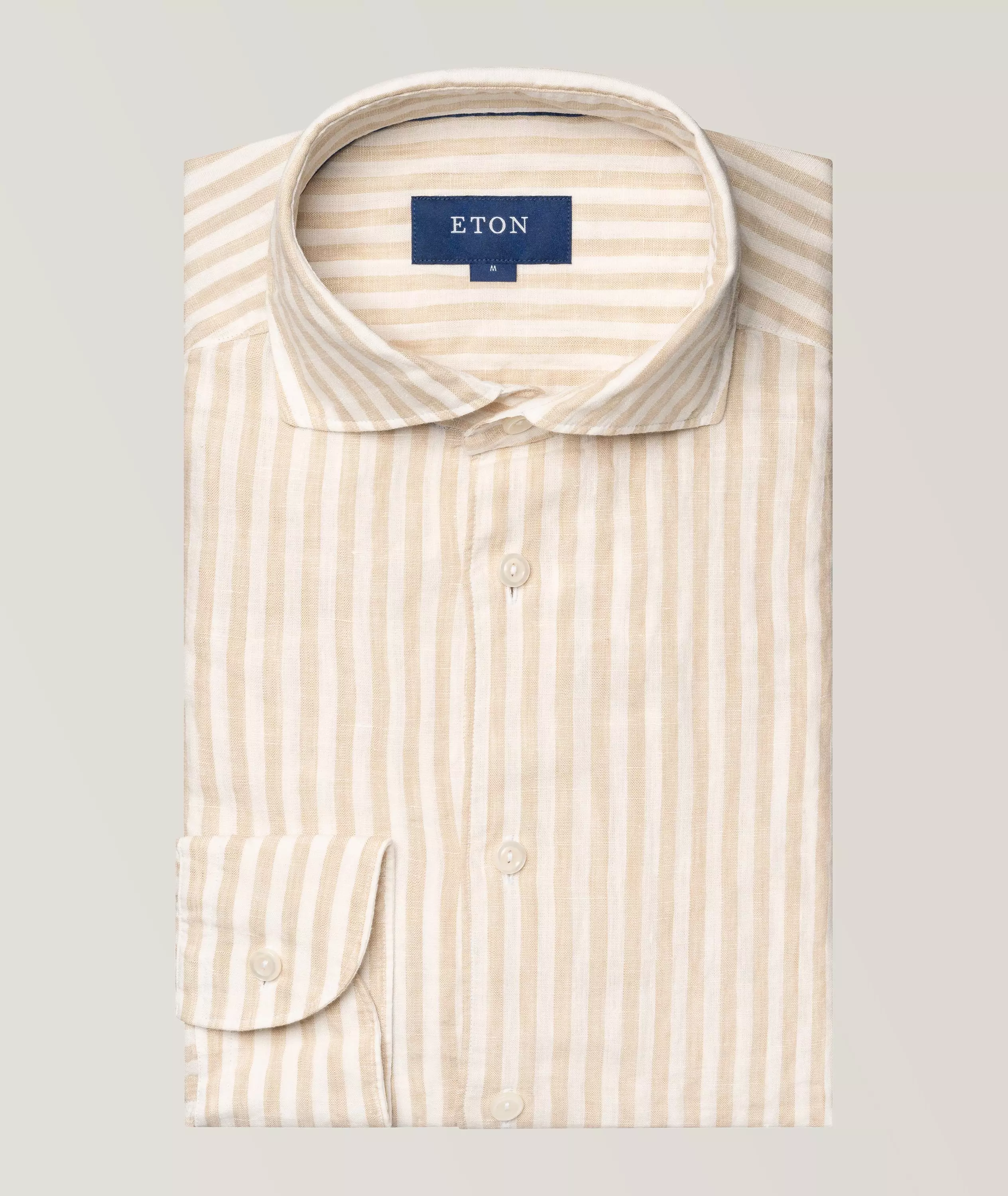 Eton Contemporary-Fit Striped Linen Shirt